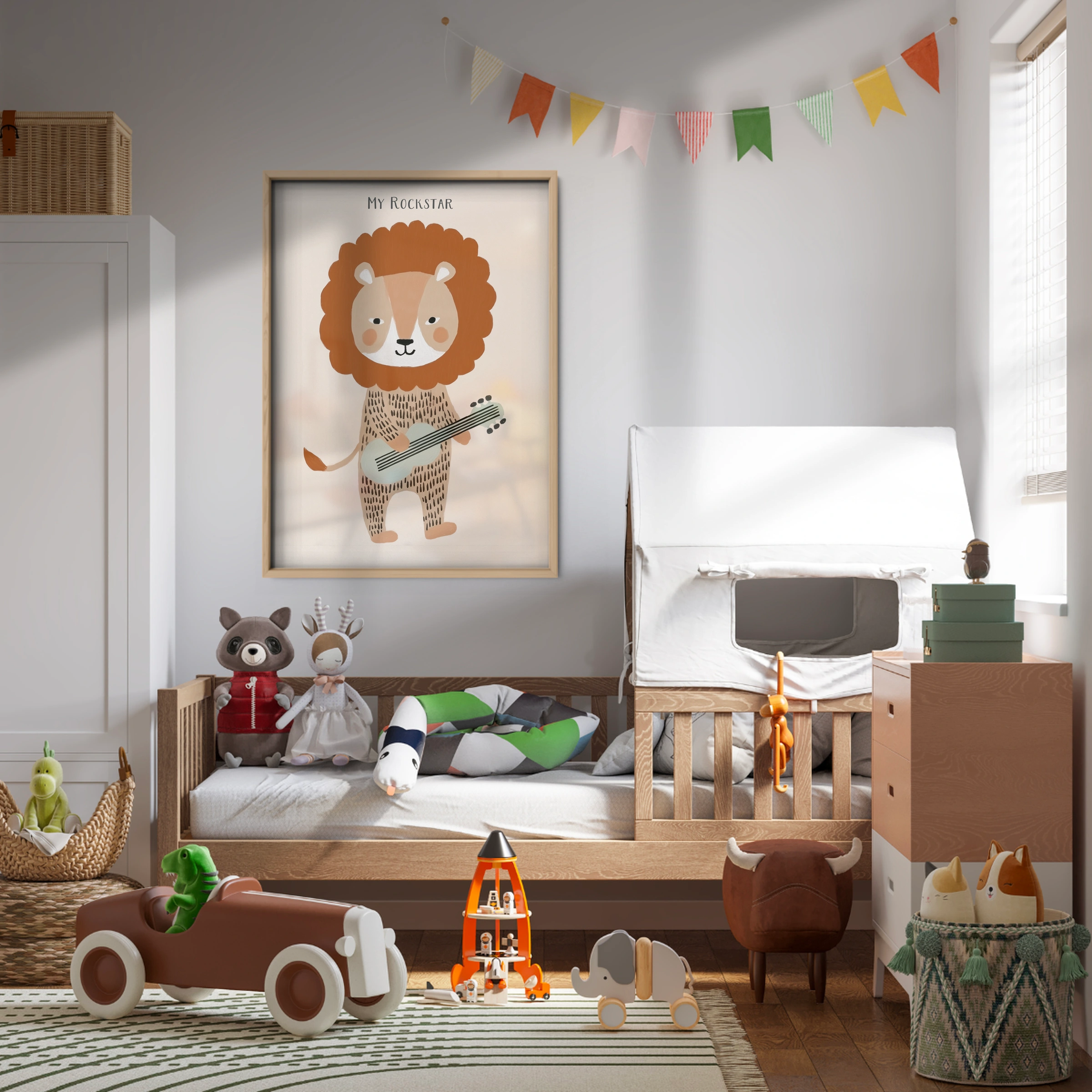 My Rockstar Lion Nursery Print