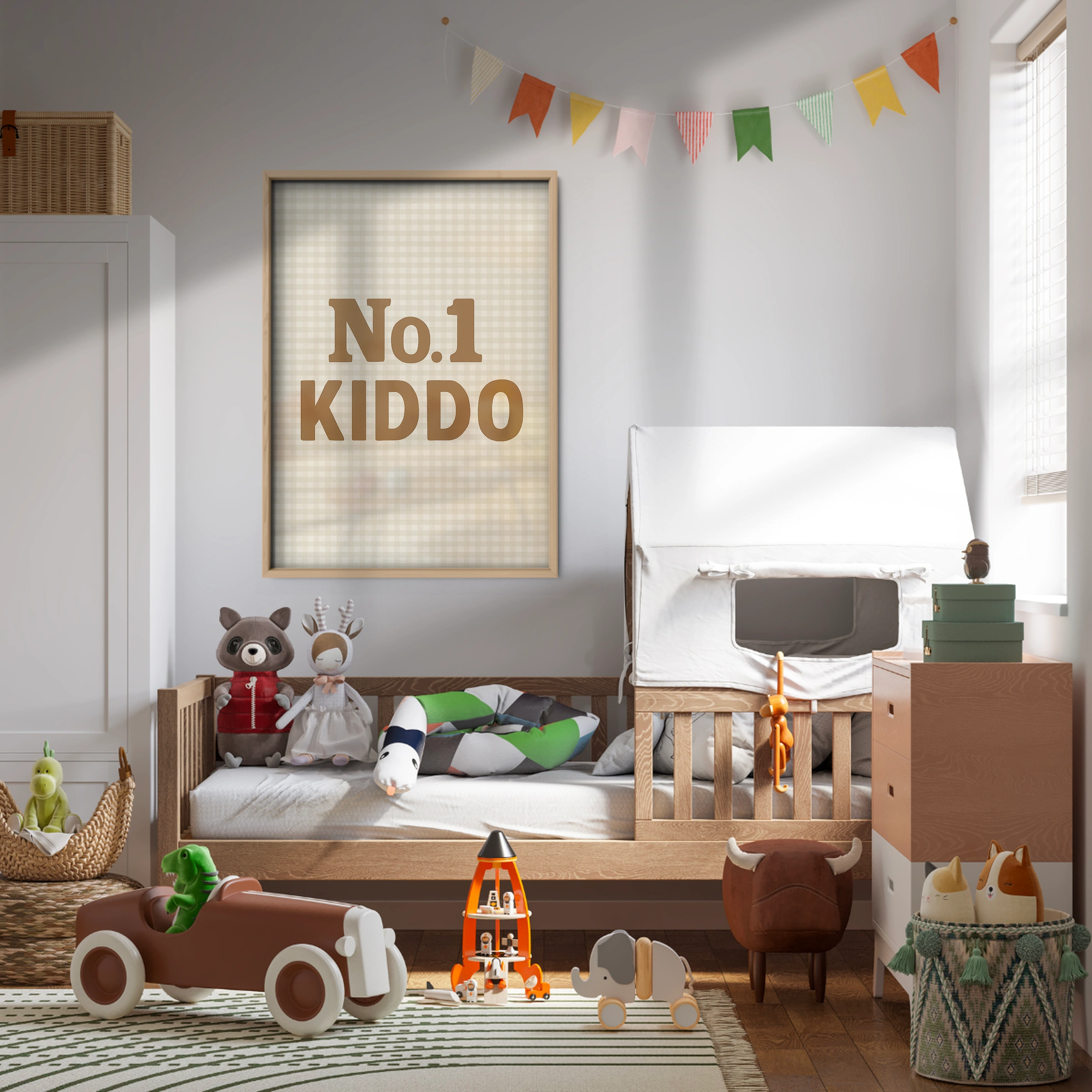 No.1 Kiddo Three Nursery Print