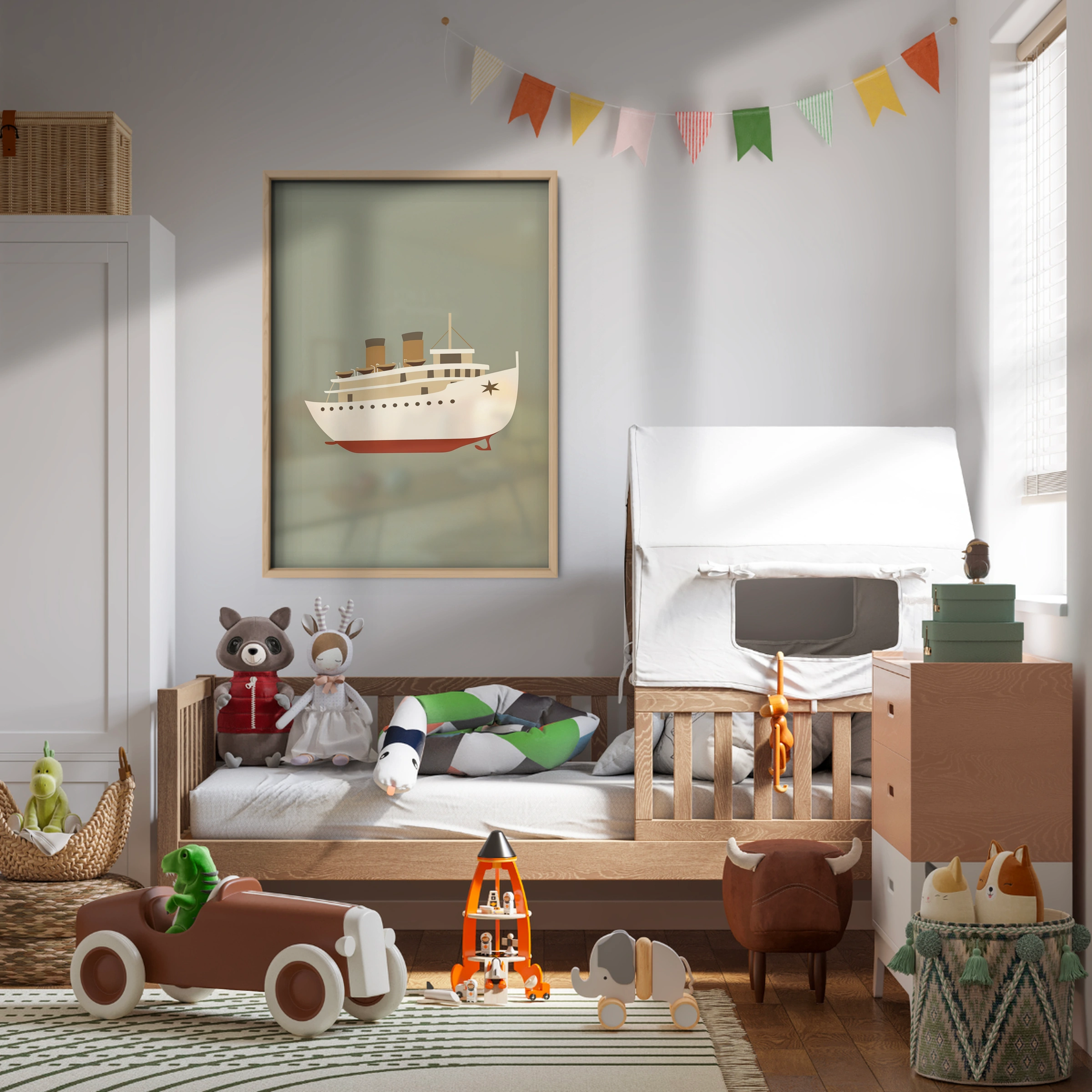 Ocean Liner Ship Nursery Print