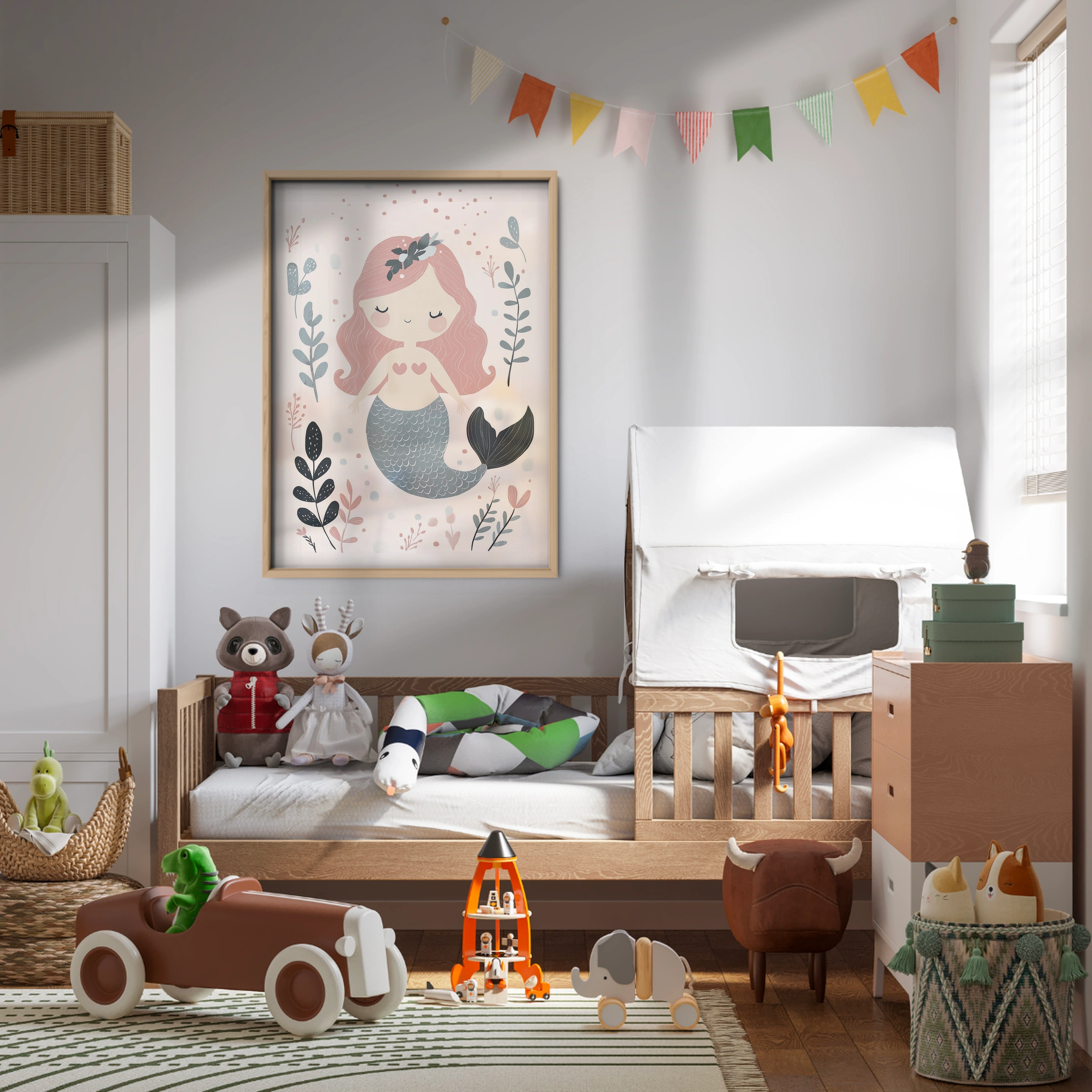 Ocean Mermaid Nursery Print