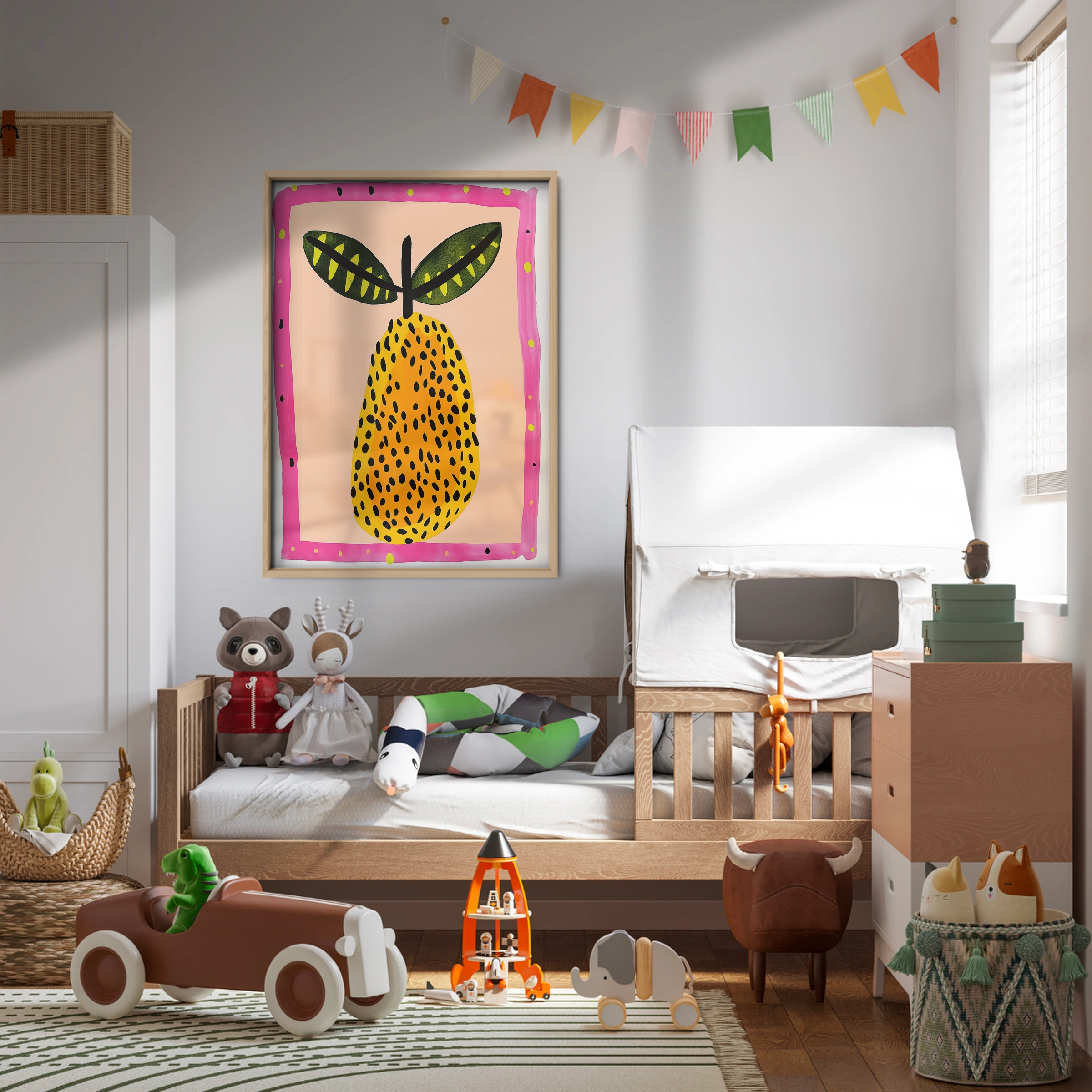 Painted Papaya Nursery Print