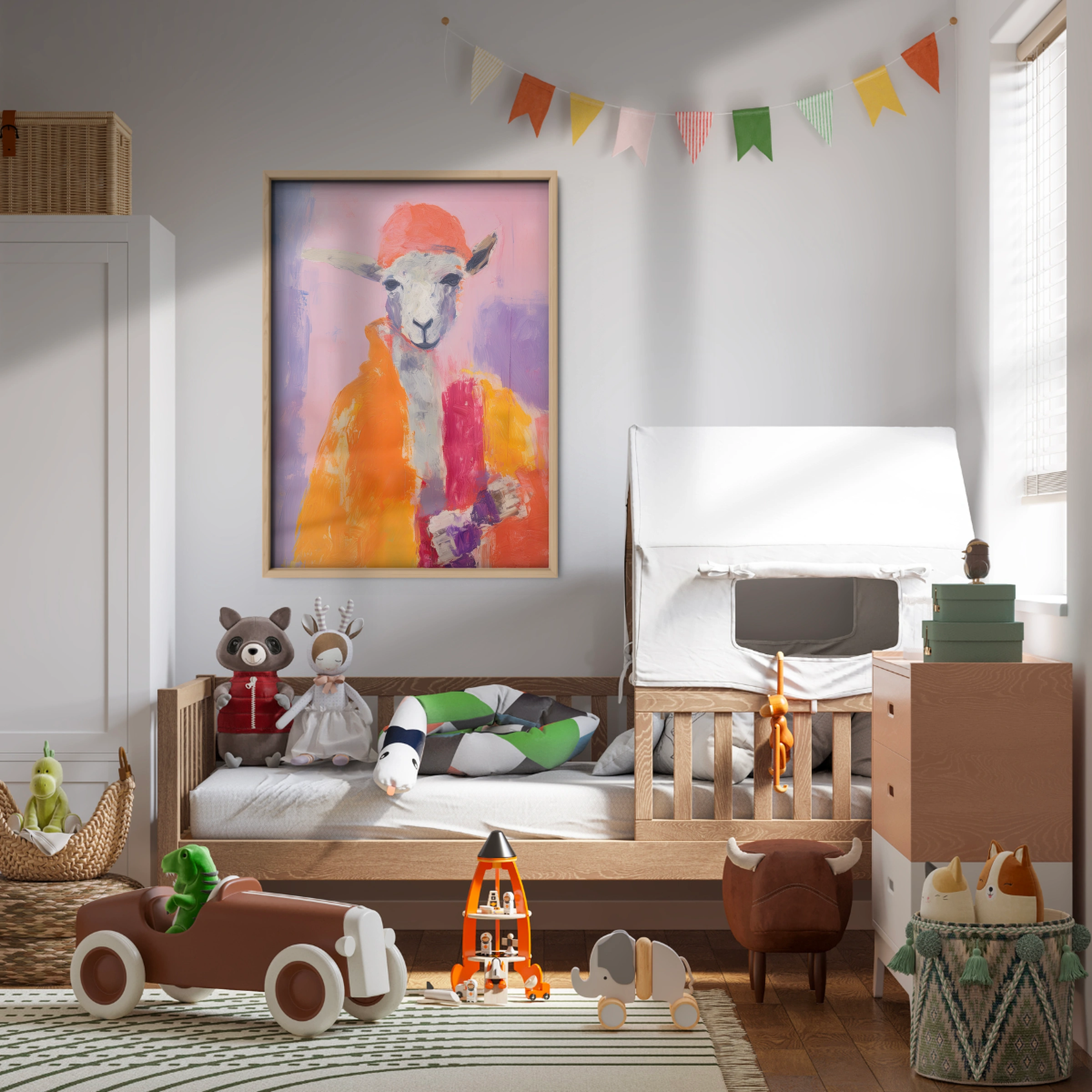 Painterly Sheep Nursery Print