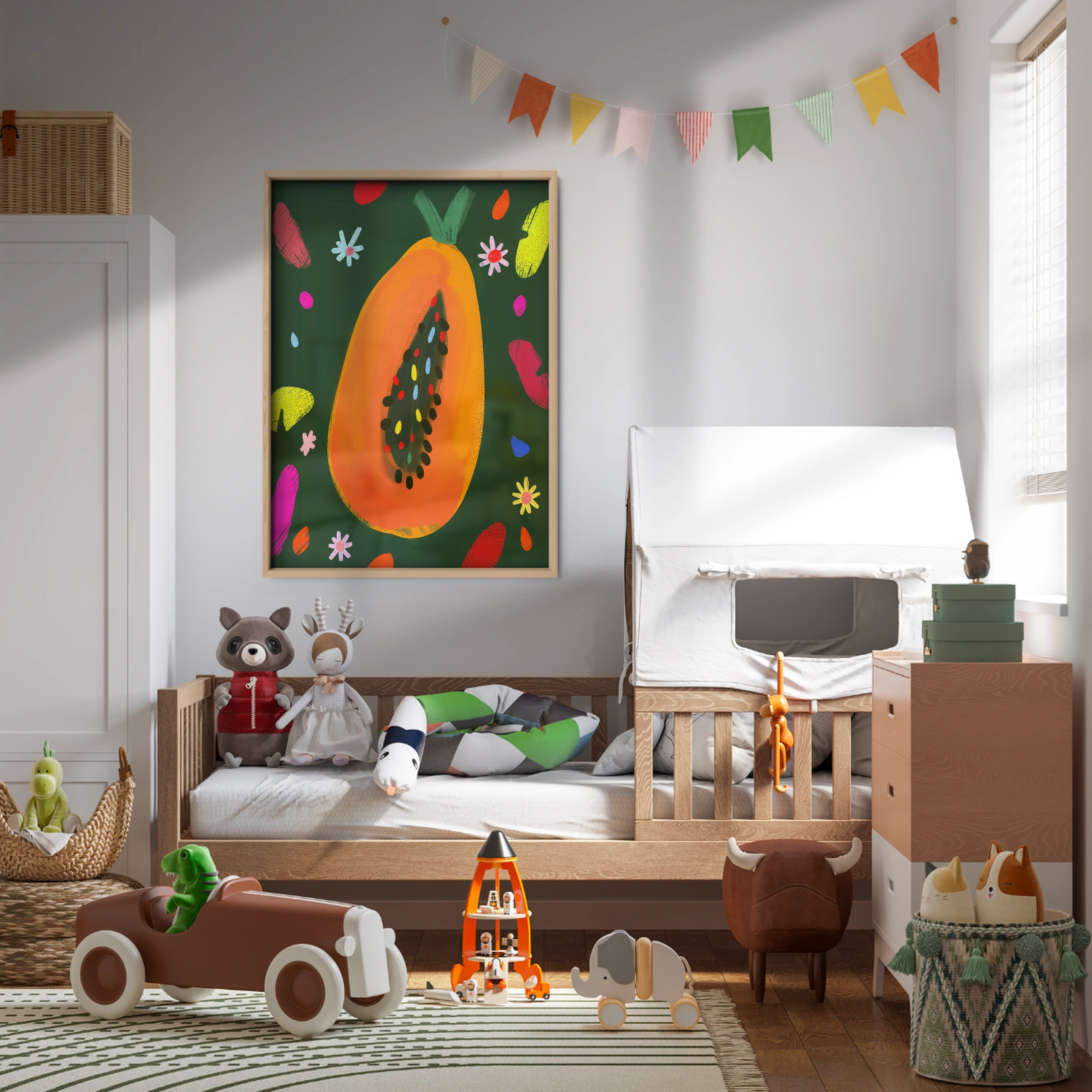 Papaya Nursery Print