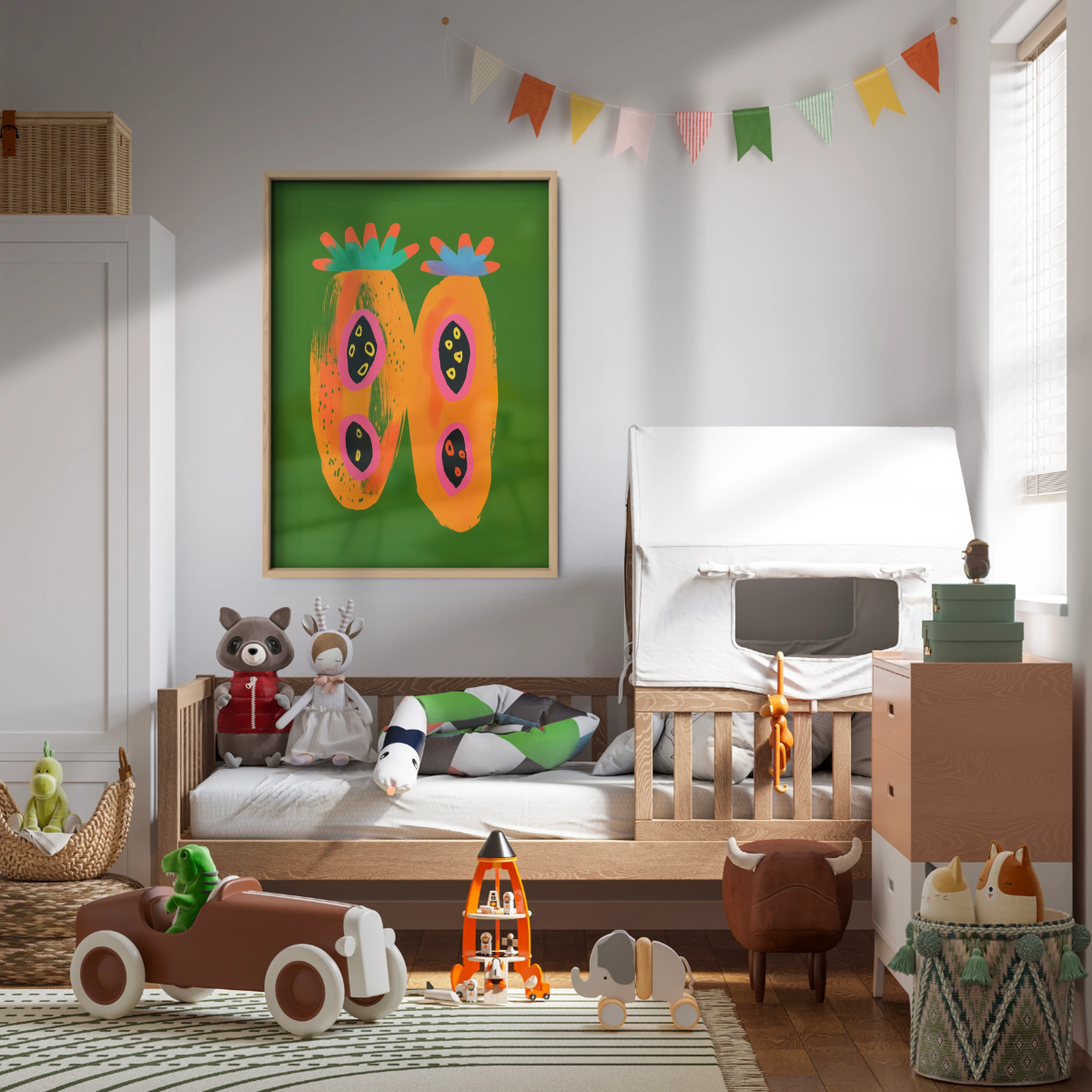 Papayas Nursery Print