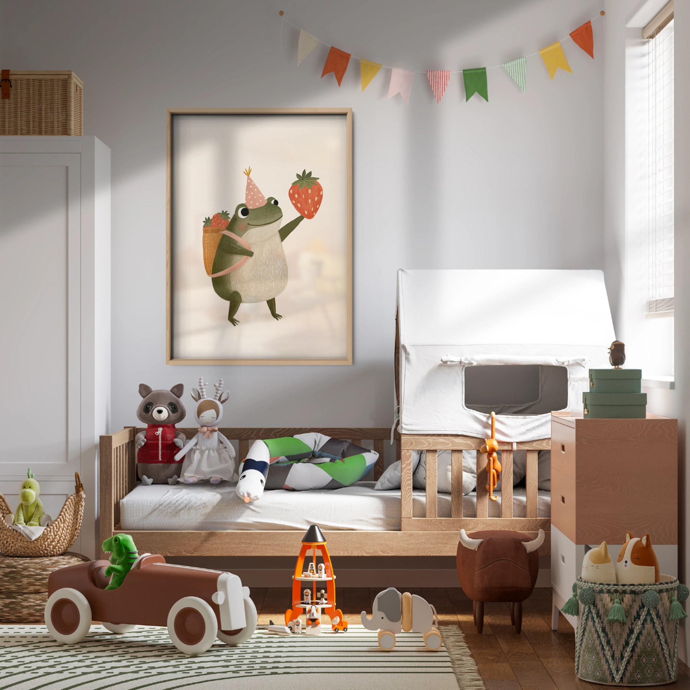 Party Frog Nursery Print