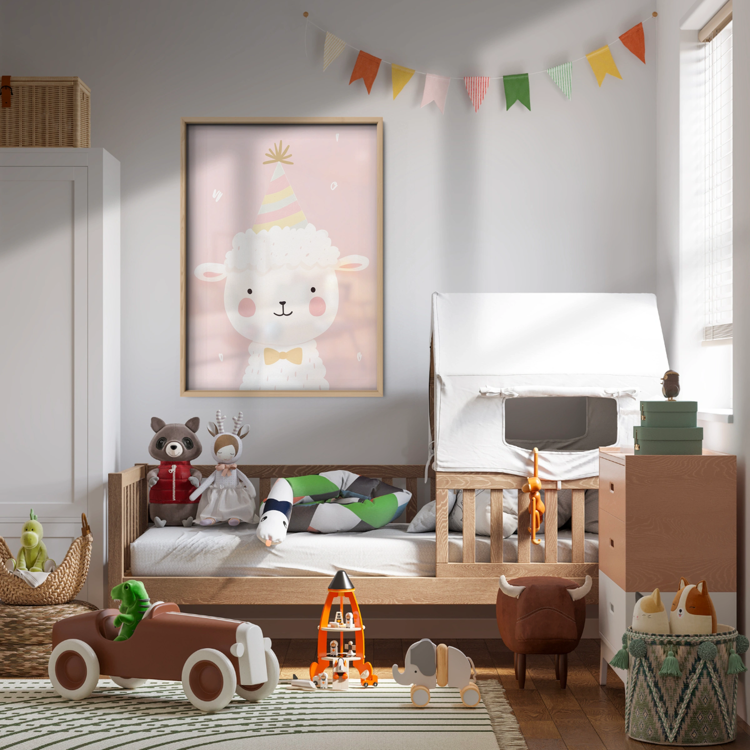 Party Llama Nursery Print