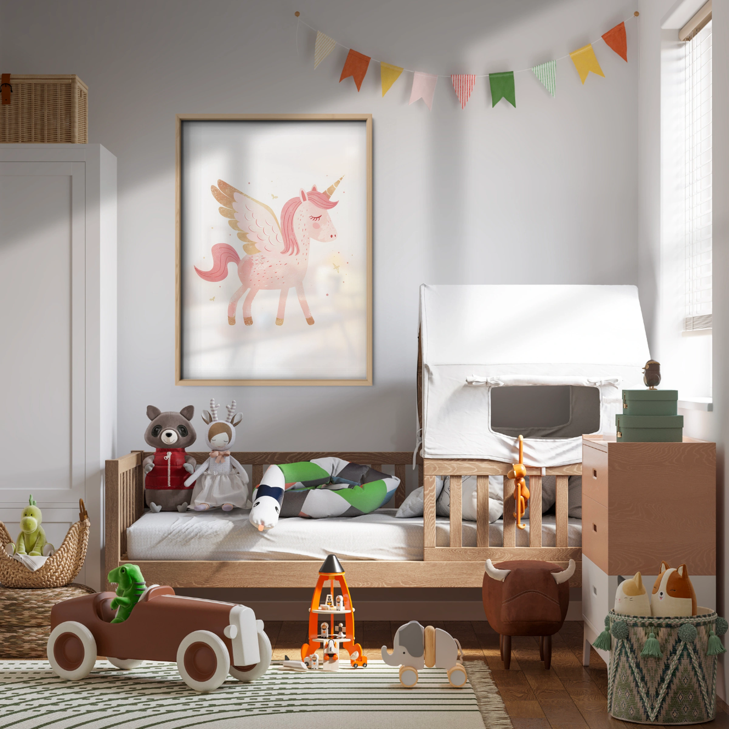 Pink Pegasus Nursery Print