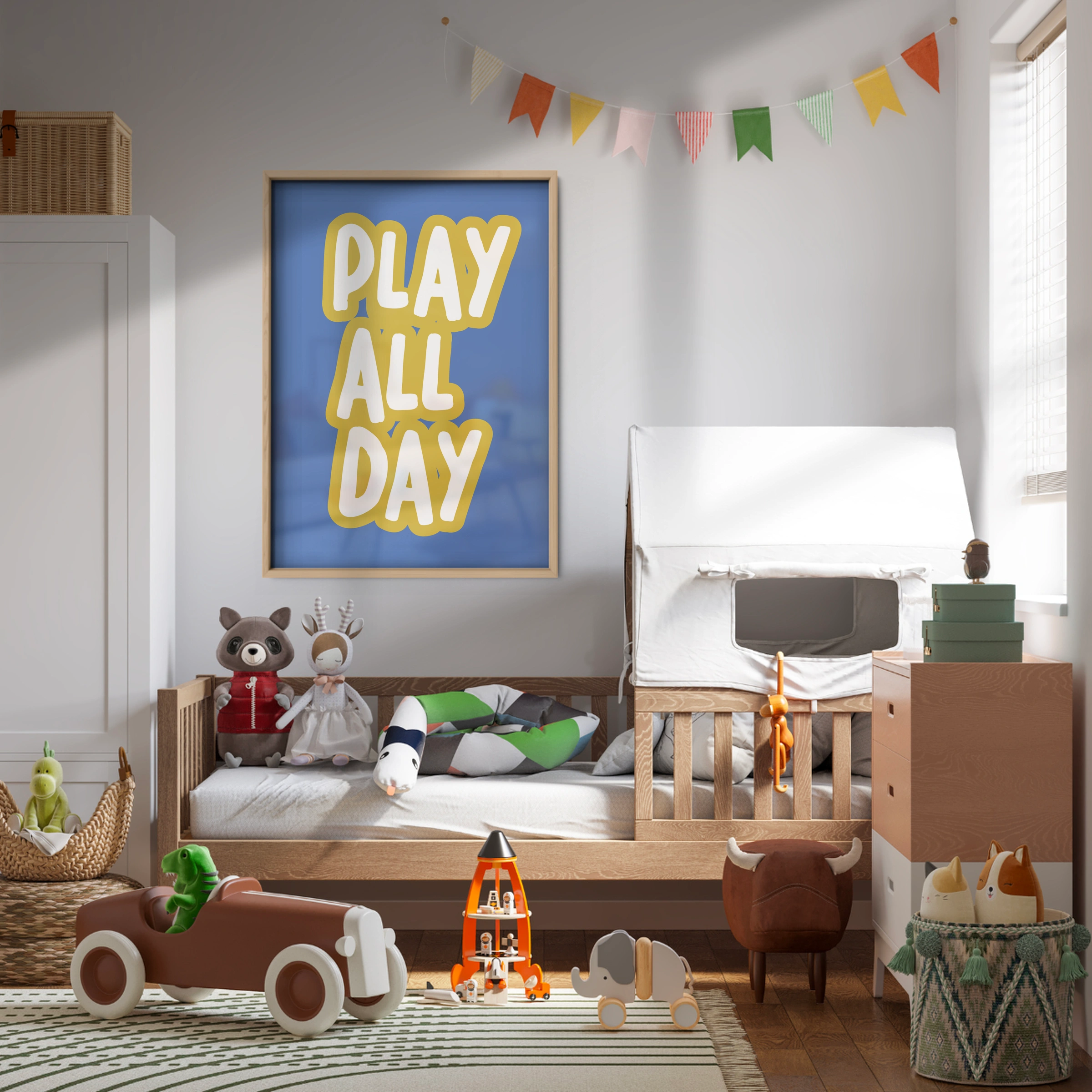 Play All Day Bold Nursery Print