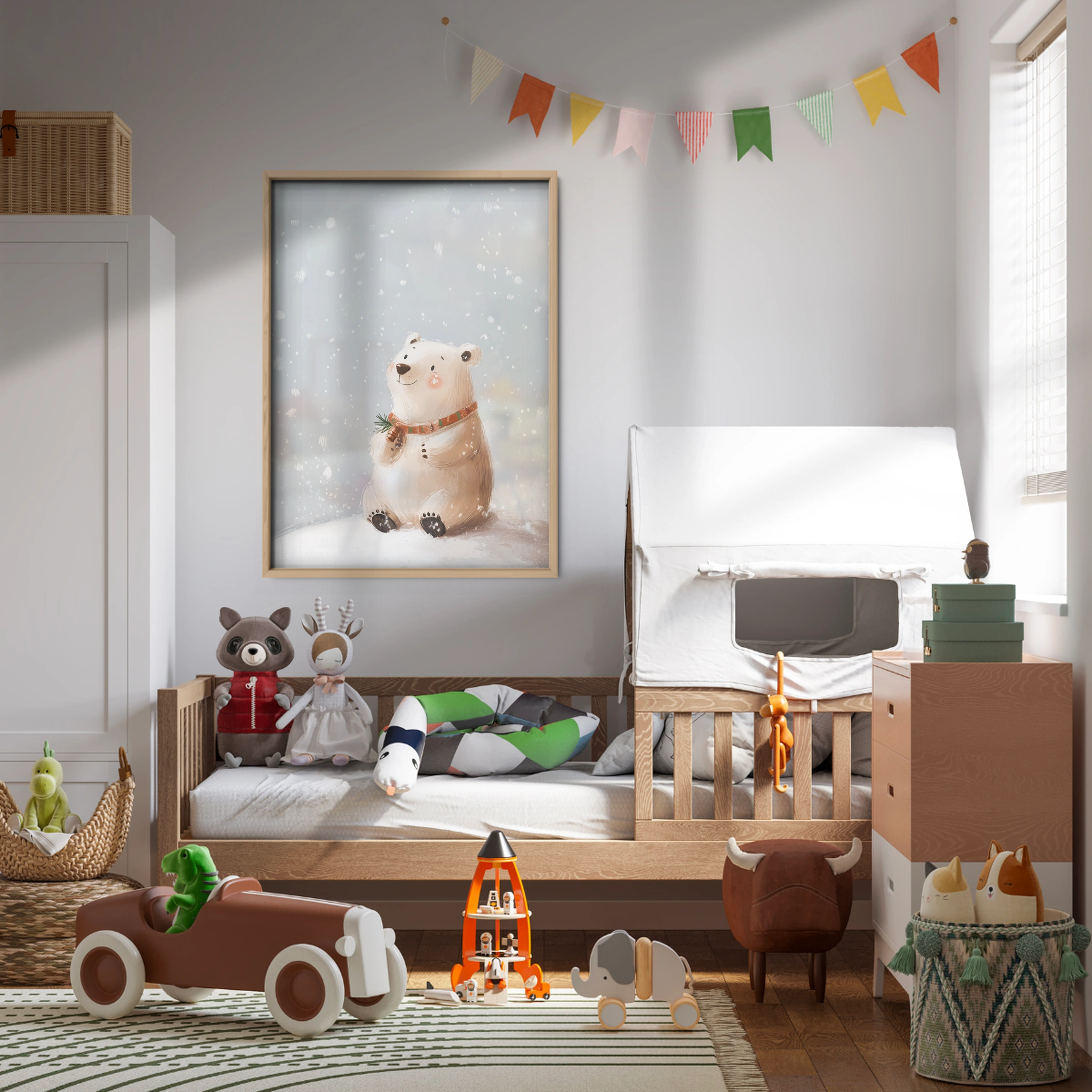 Polar Bear Christmas Print