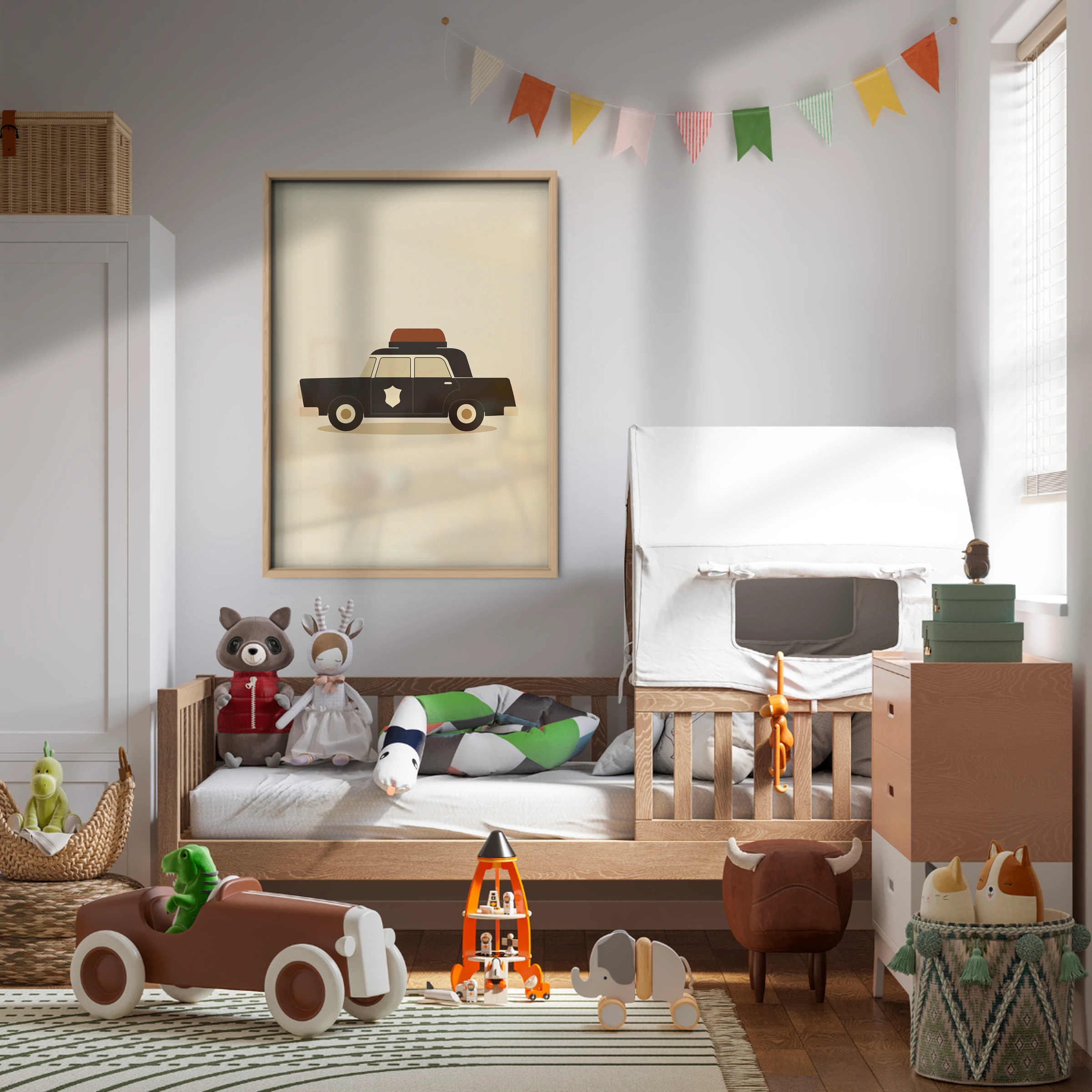 Police Cruiser Nursery Print
