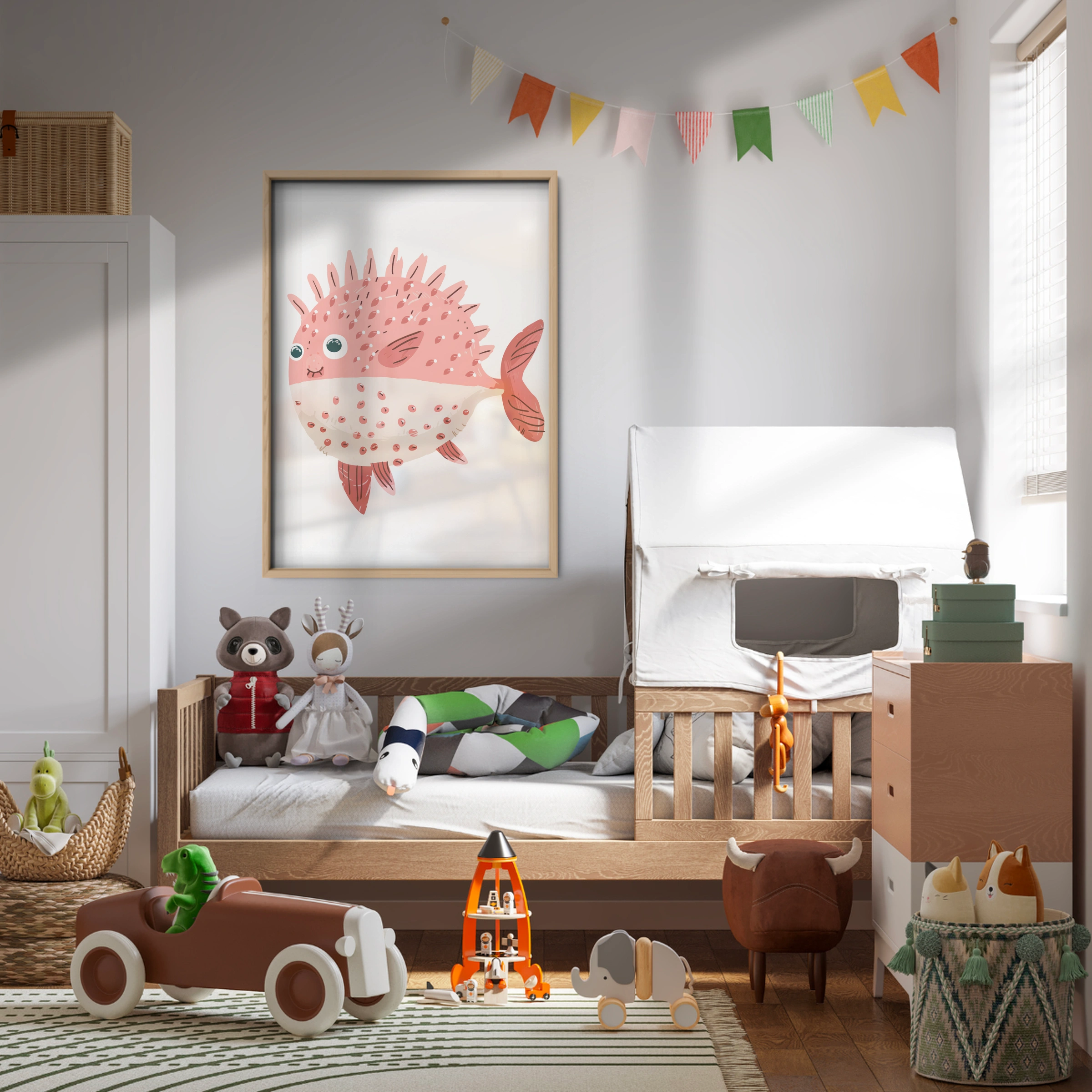 Pufferfish Nursery Print