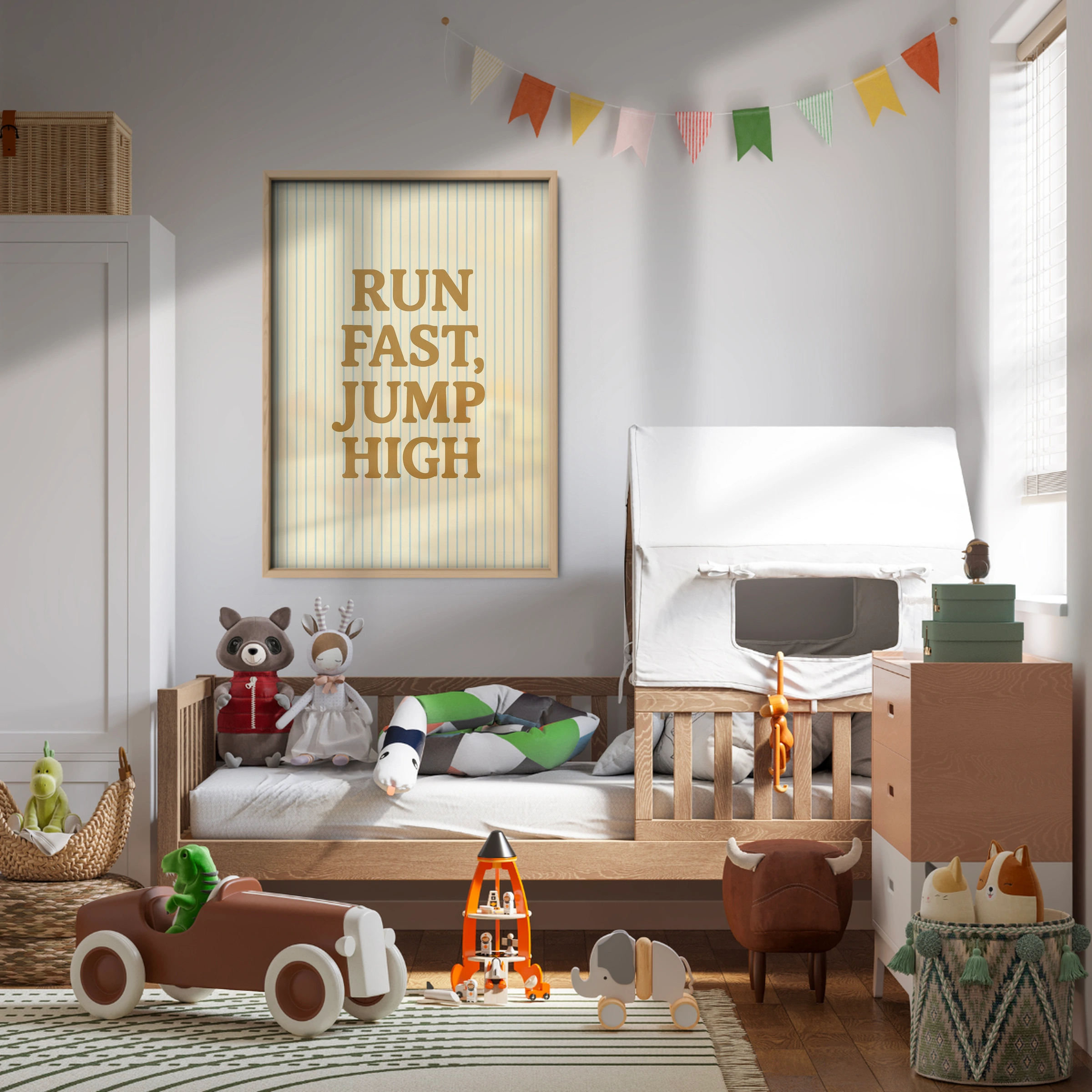 Run Fast Jump High Two Nursery Print