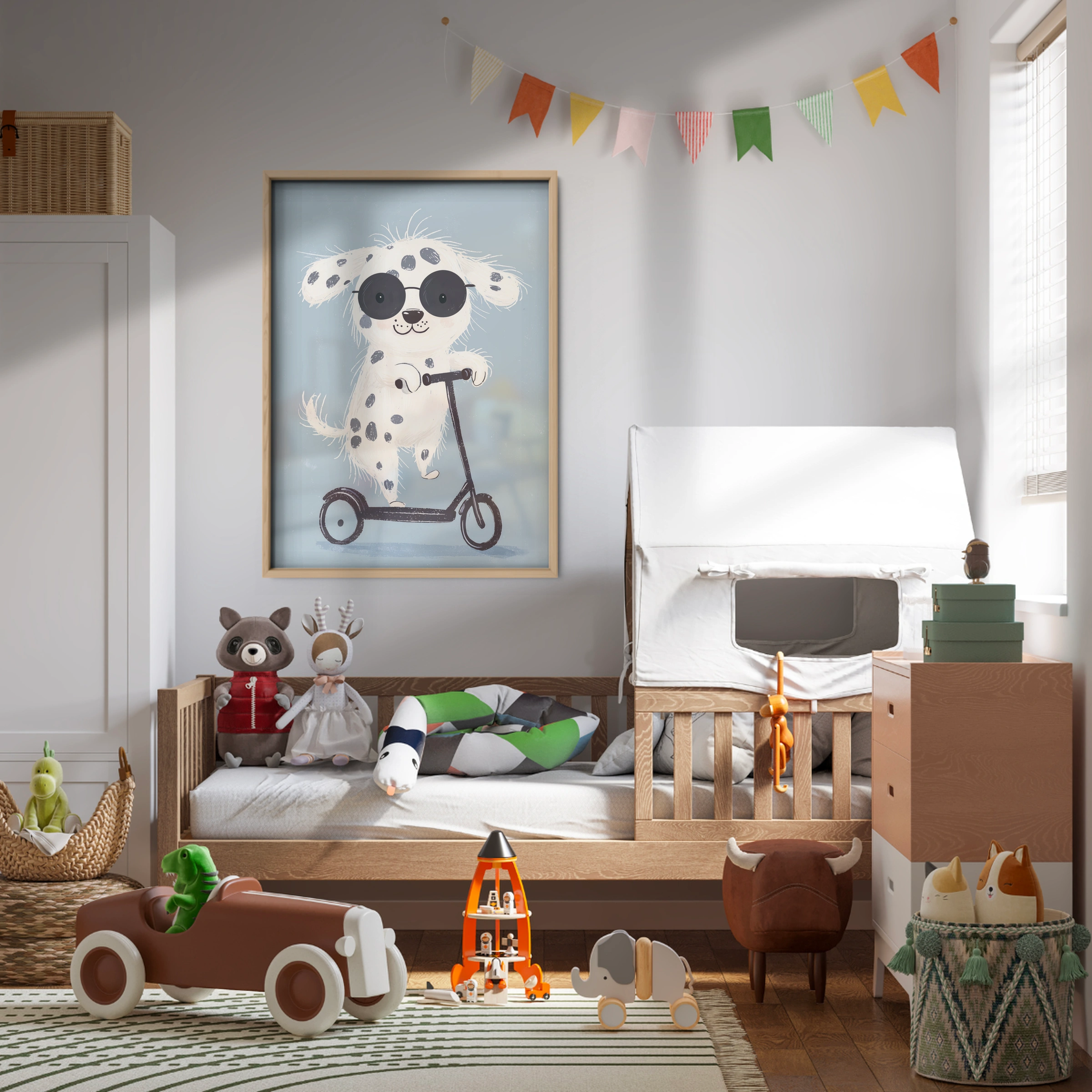Scooter Dalmatian Nursery Print
