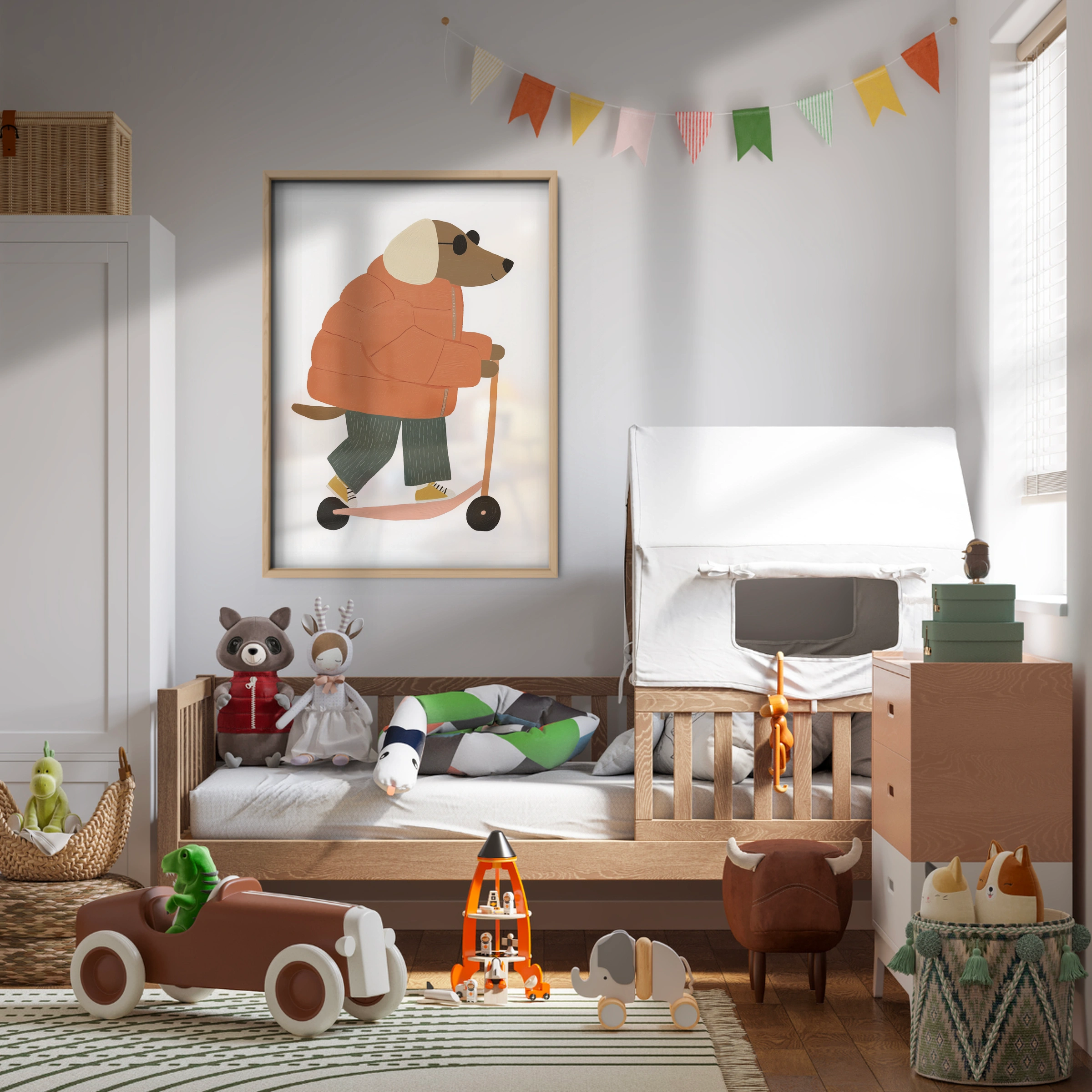 Scooter Dog Nursery Print