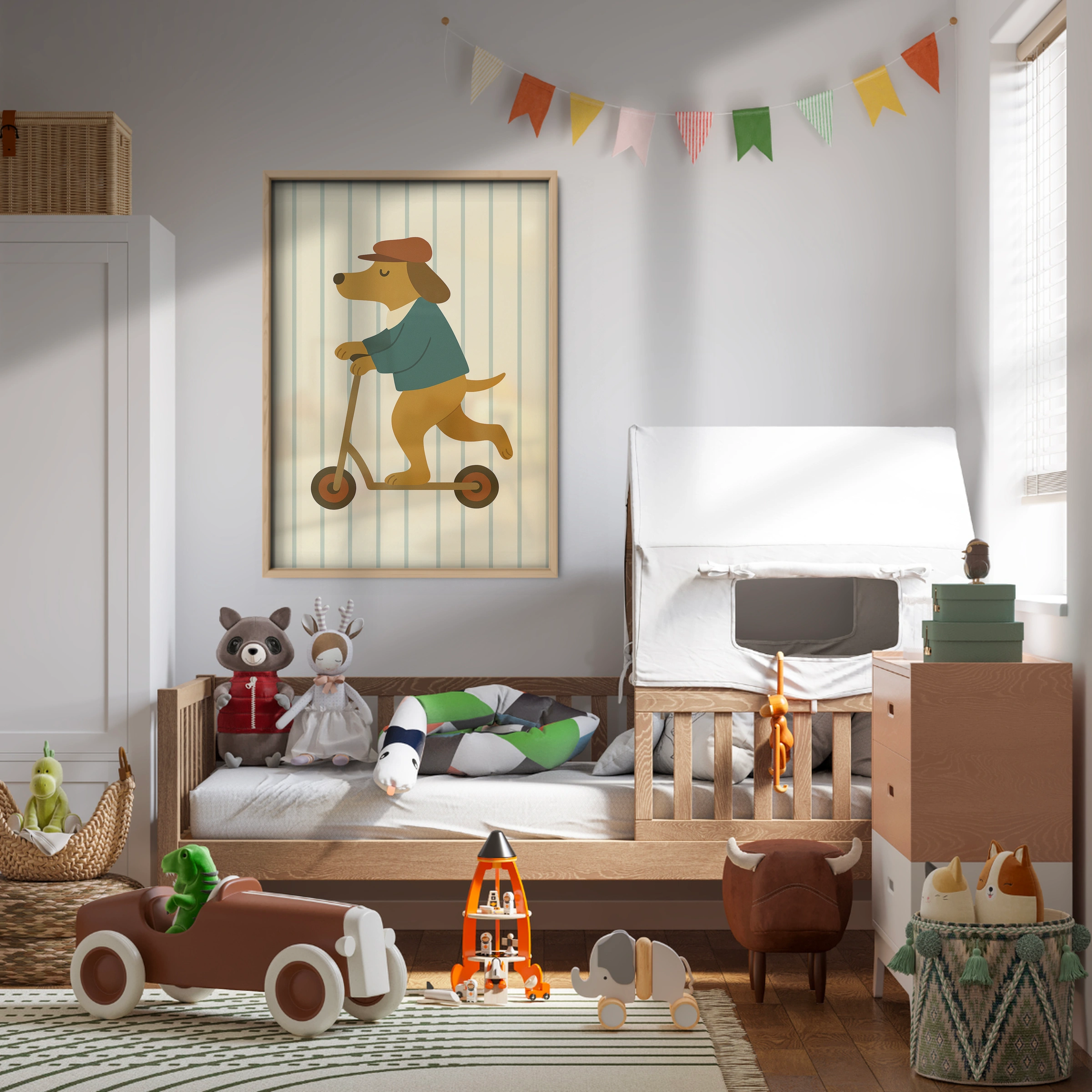 Scooter Pup Nursery Print