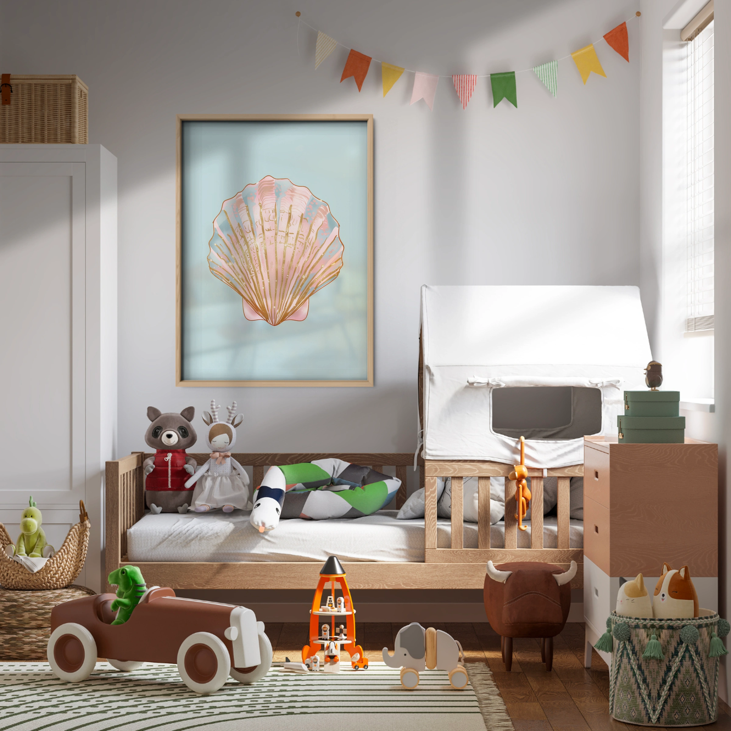 Seashell Nursery Print