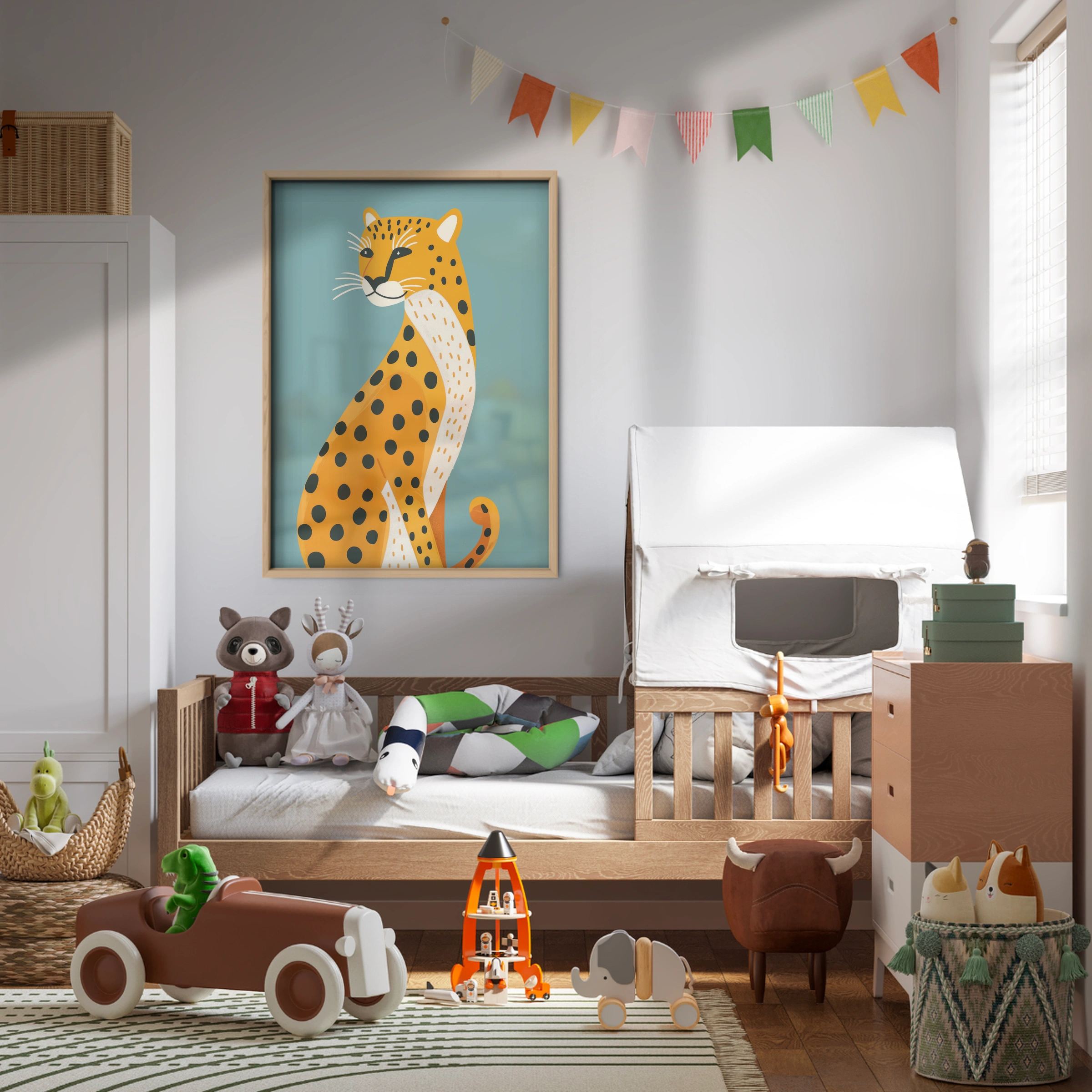 Sitting Cheetah Two Nursery Print