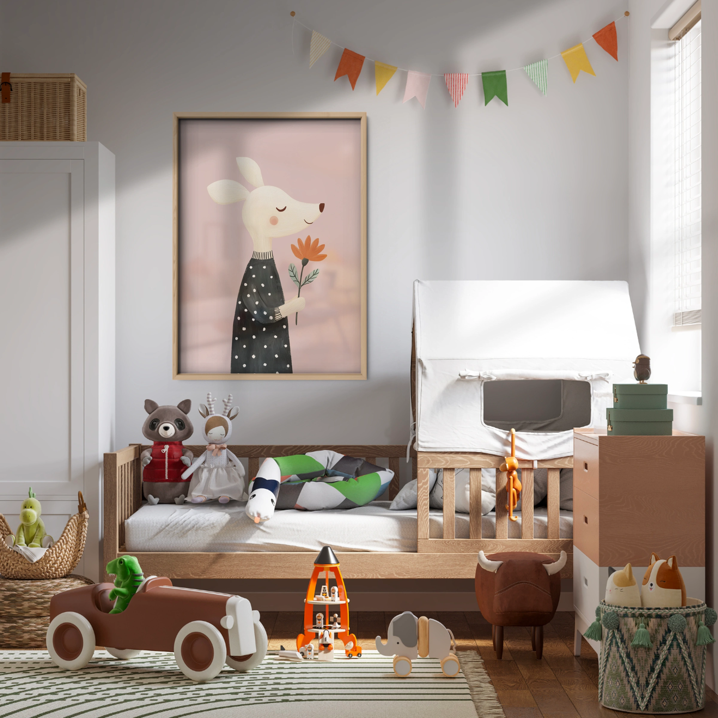 Sleepy Bunny Nursery Print