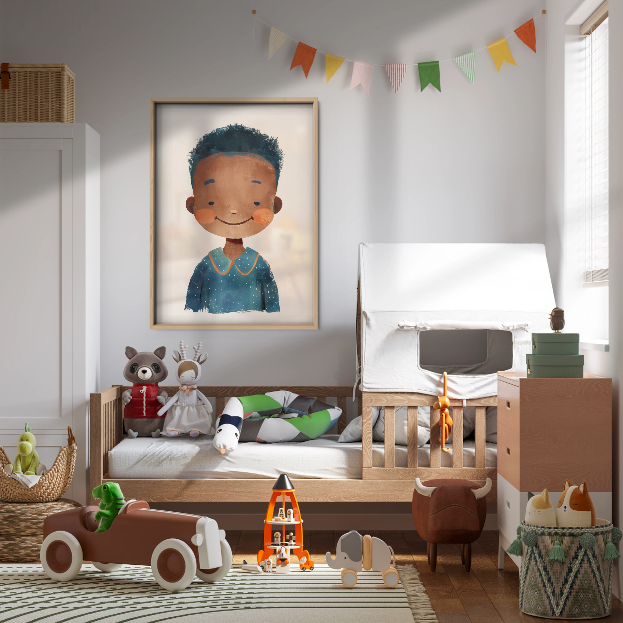 Smiling Boy Nursery Print