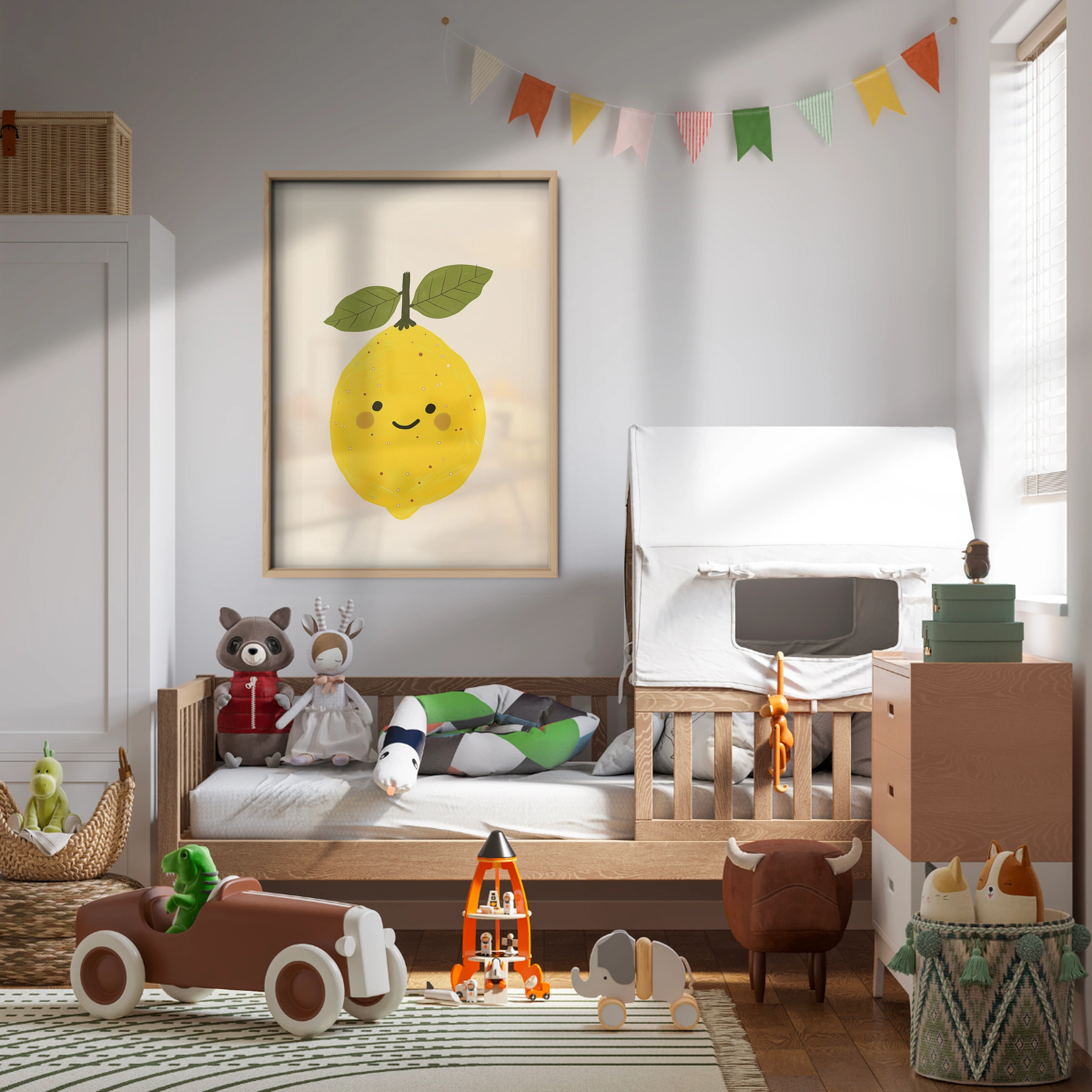 Smiling Lemon Nursery Print