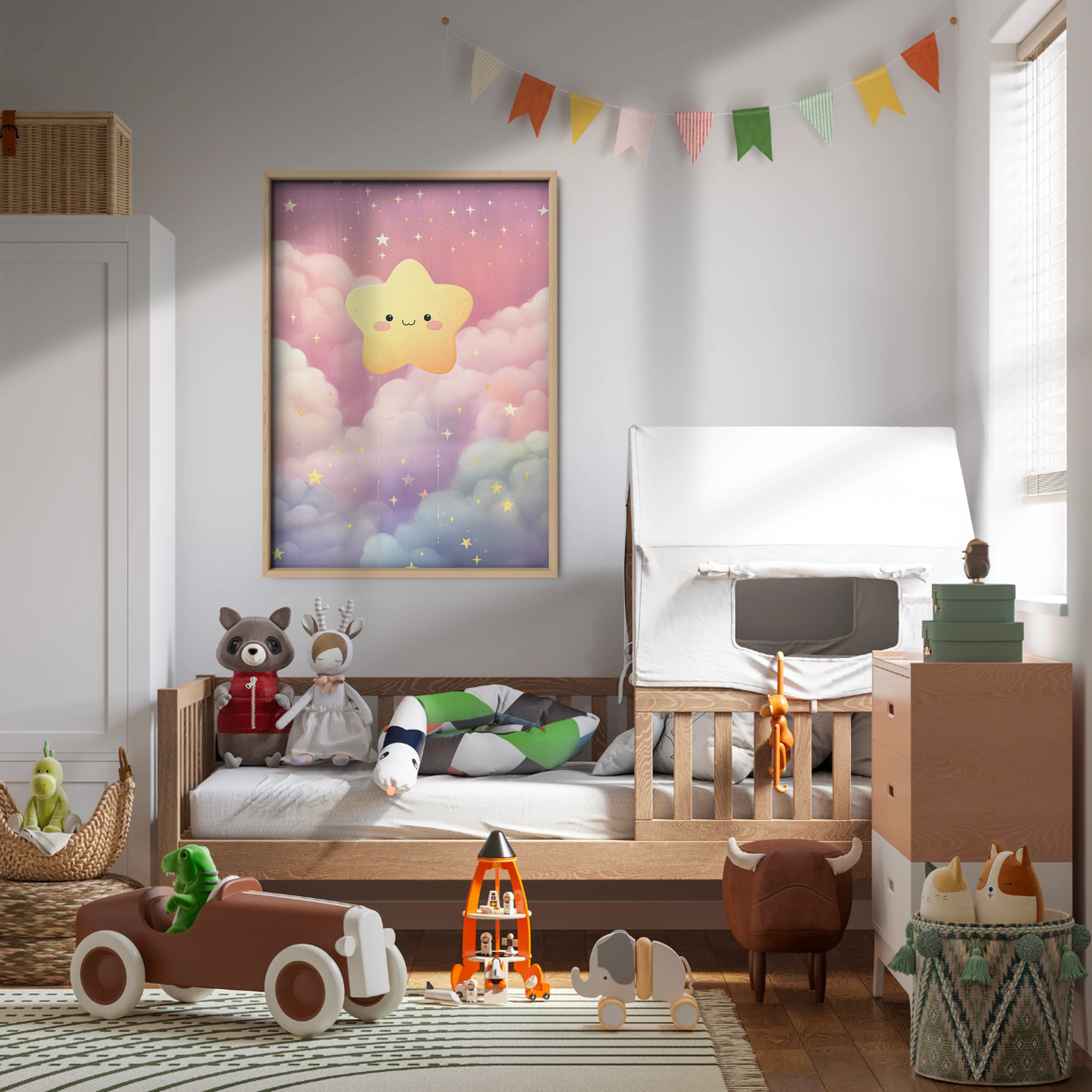 Smiling Star Nursery Print