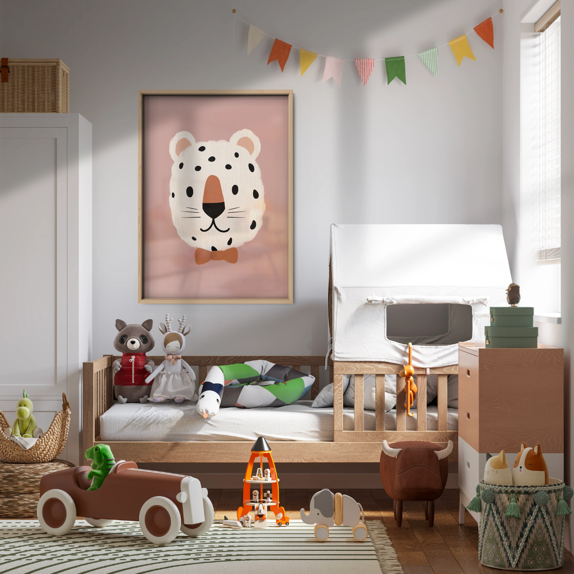 Snow Leopard Nursery Print