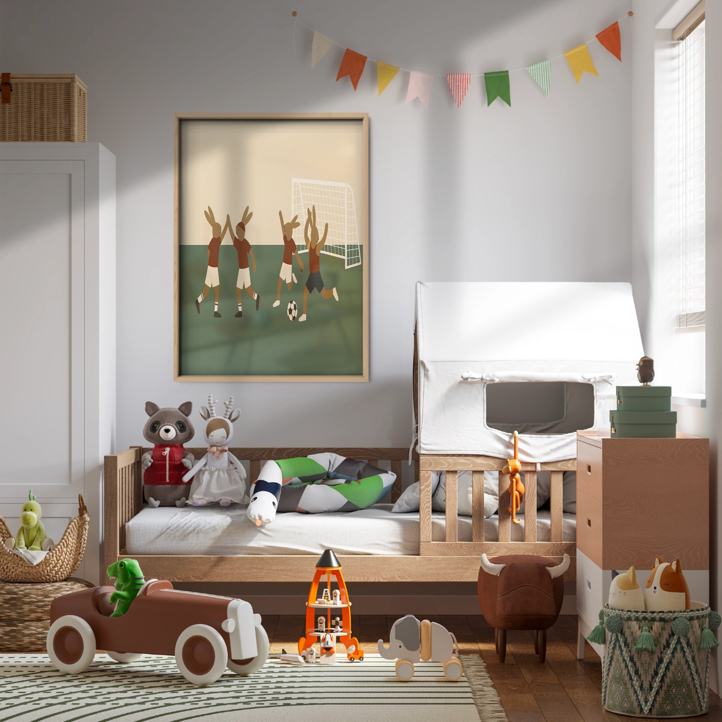 Soccer Celebration Nursery Print