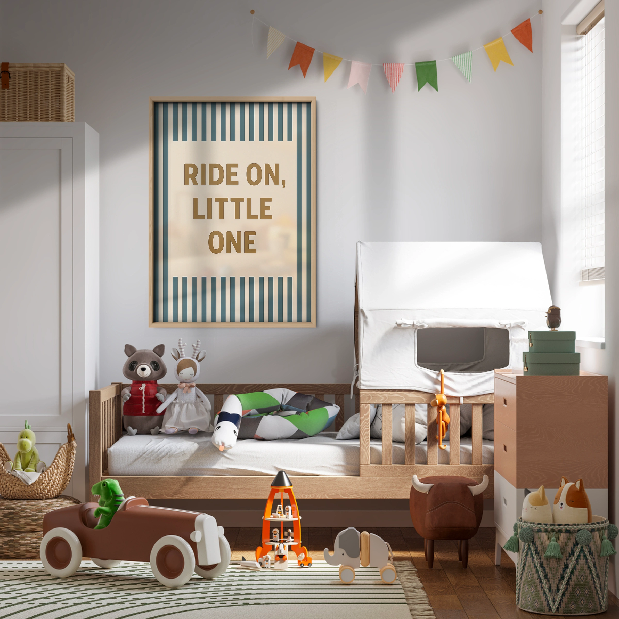Soft Stripes Nursery Print