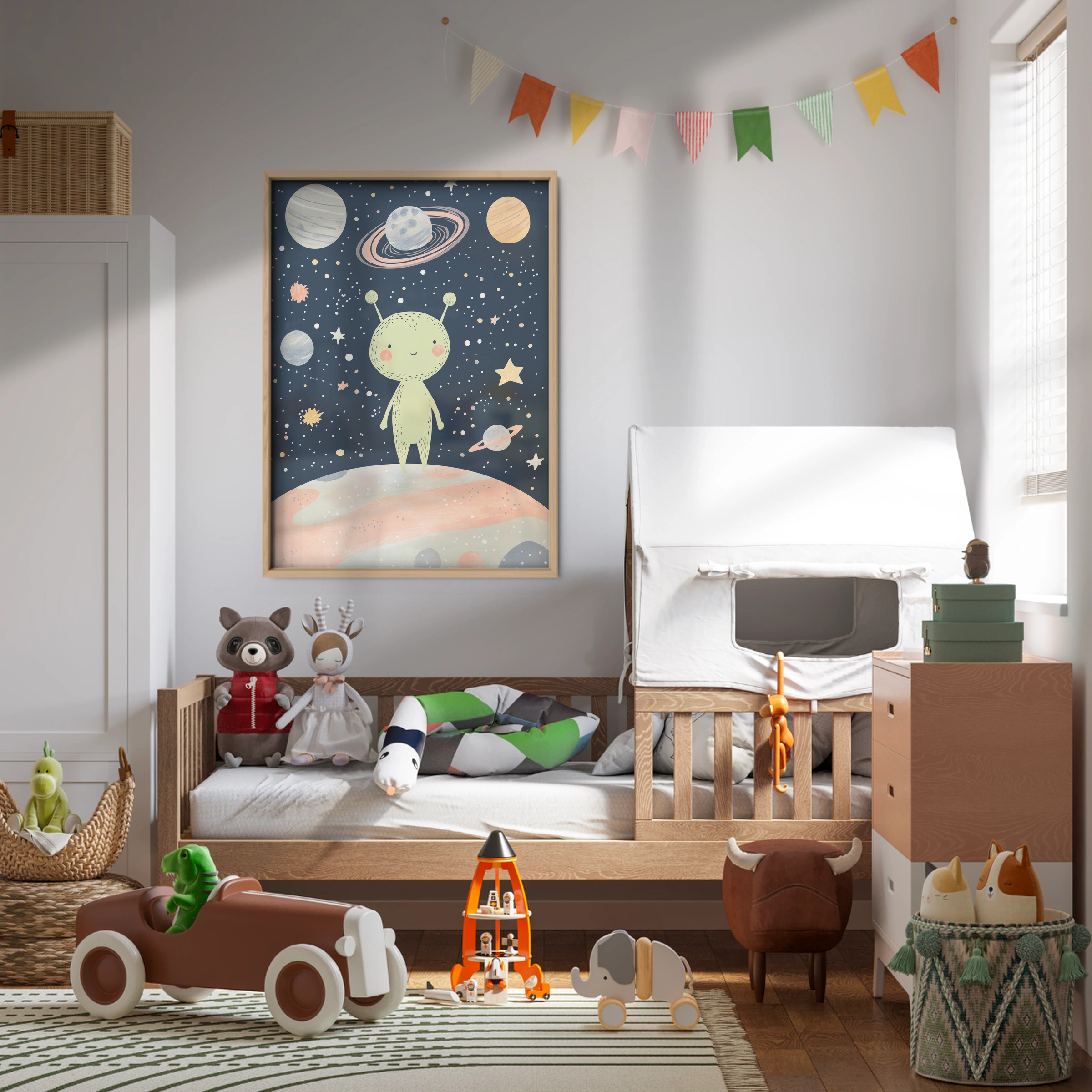Space Alien Nursery Print