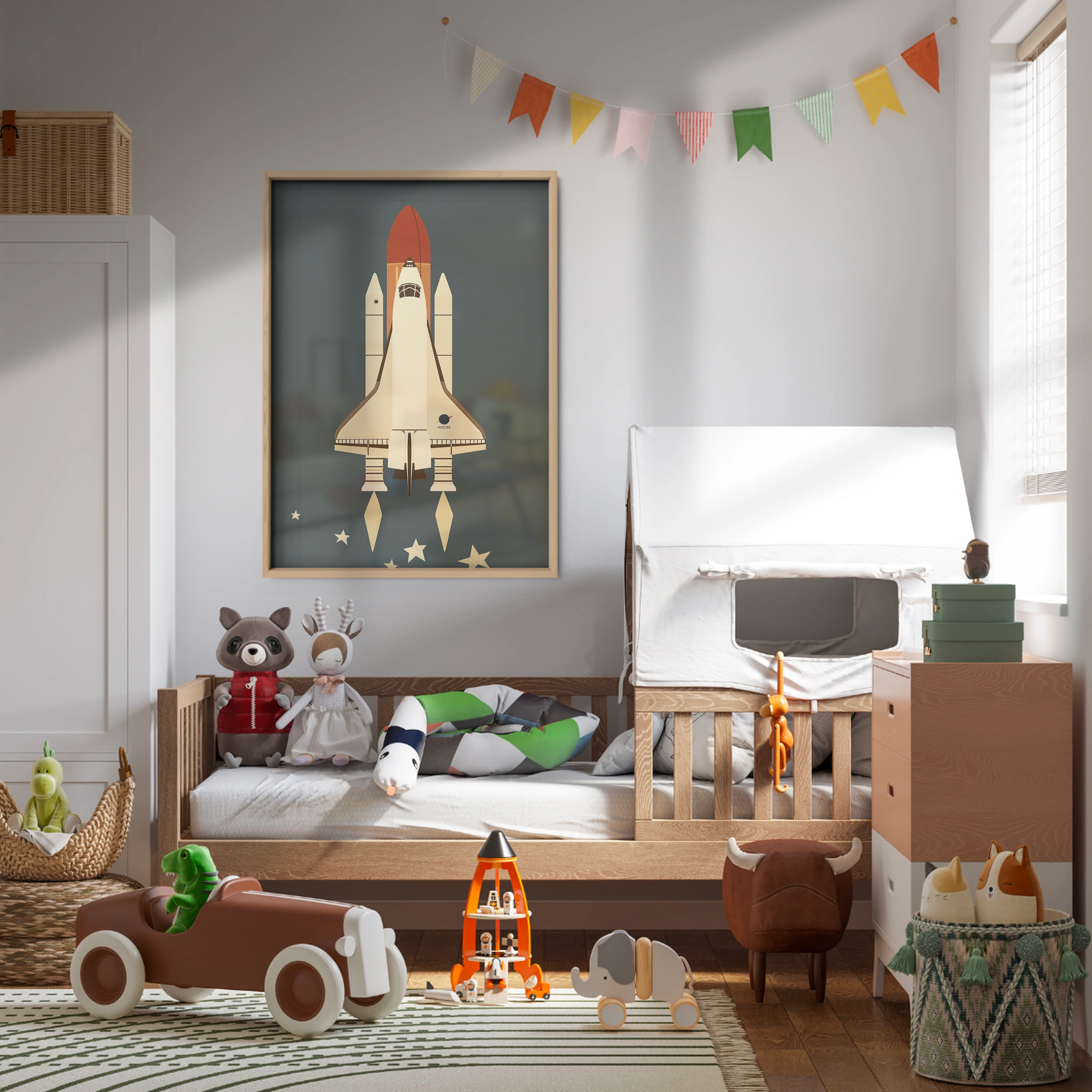 Space Shuttle Launch Nursery Print