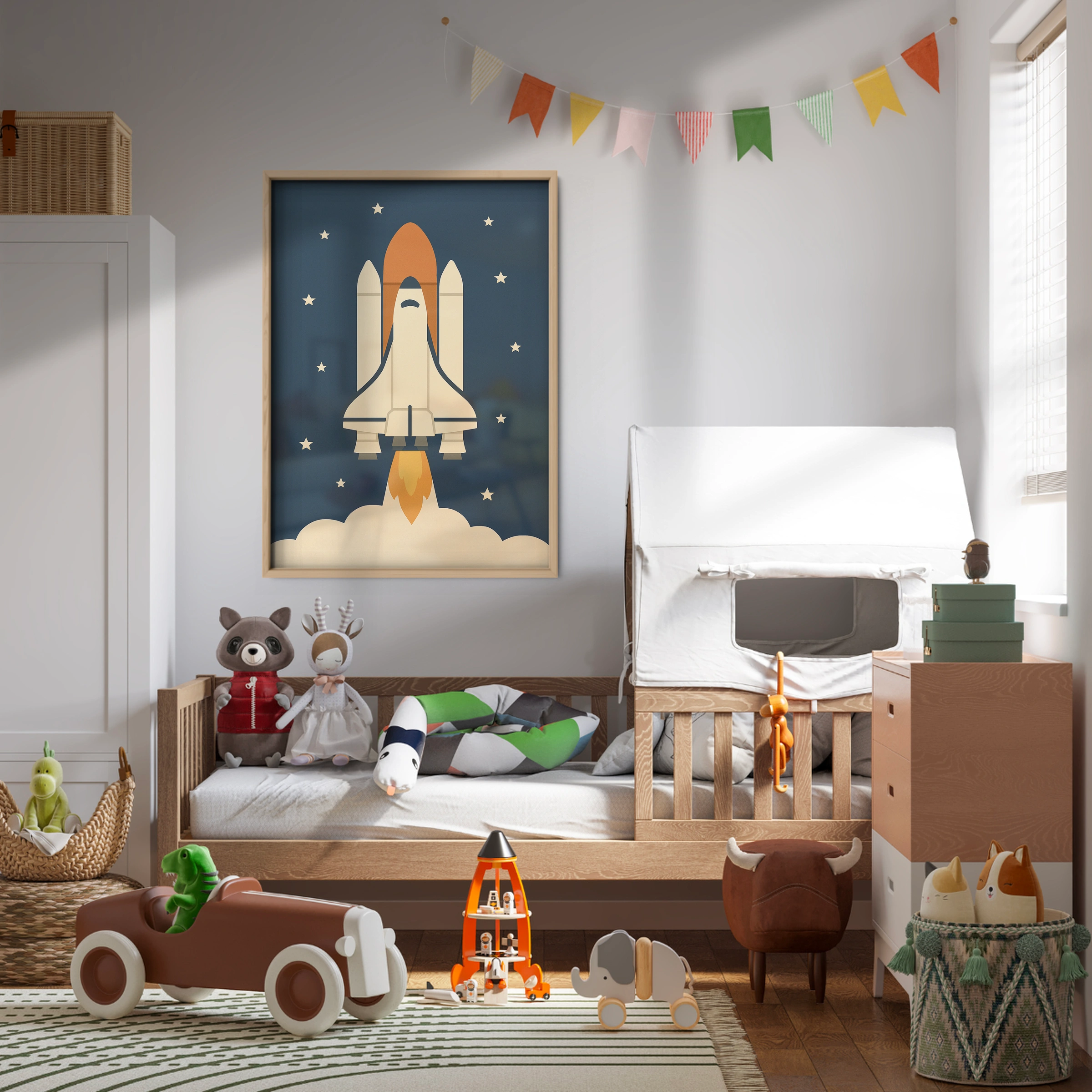 Space Shuttle Rocket Nursery Print