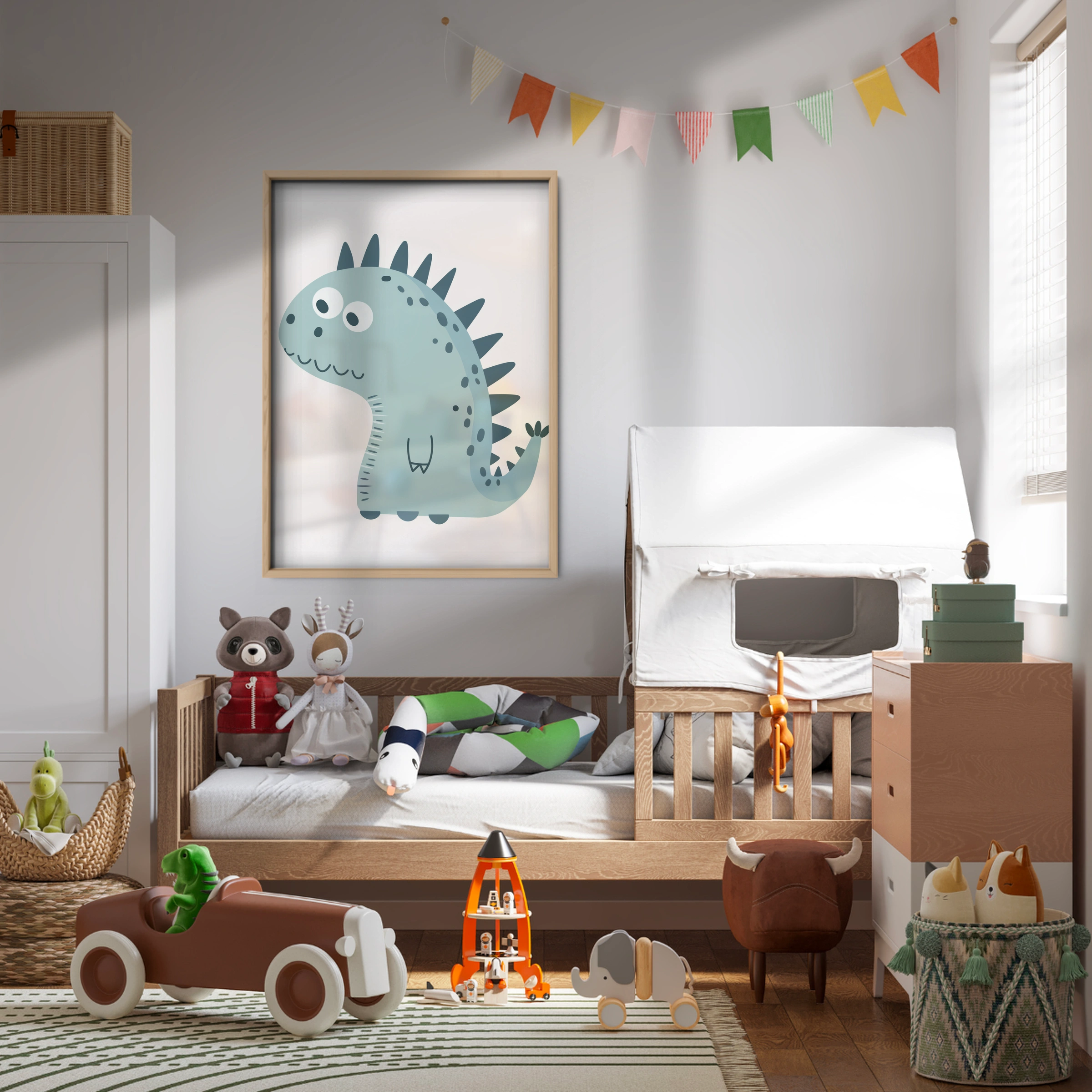 Spiky Dinosaur Nursery Print