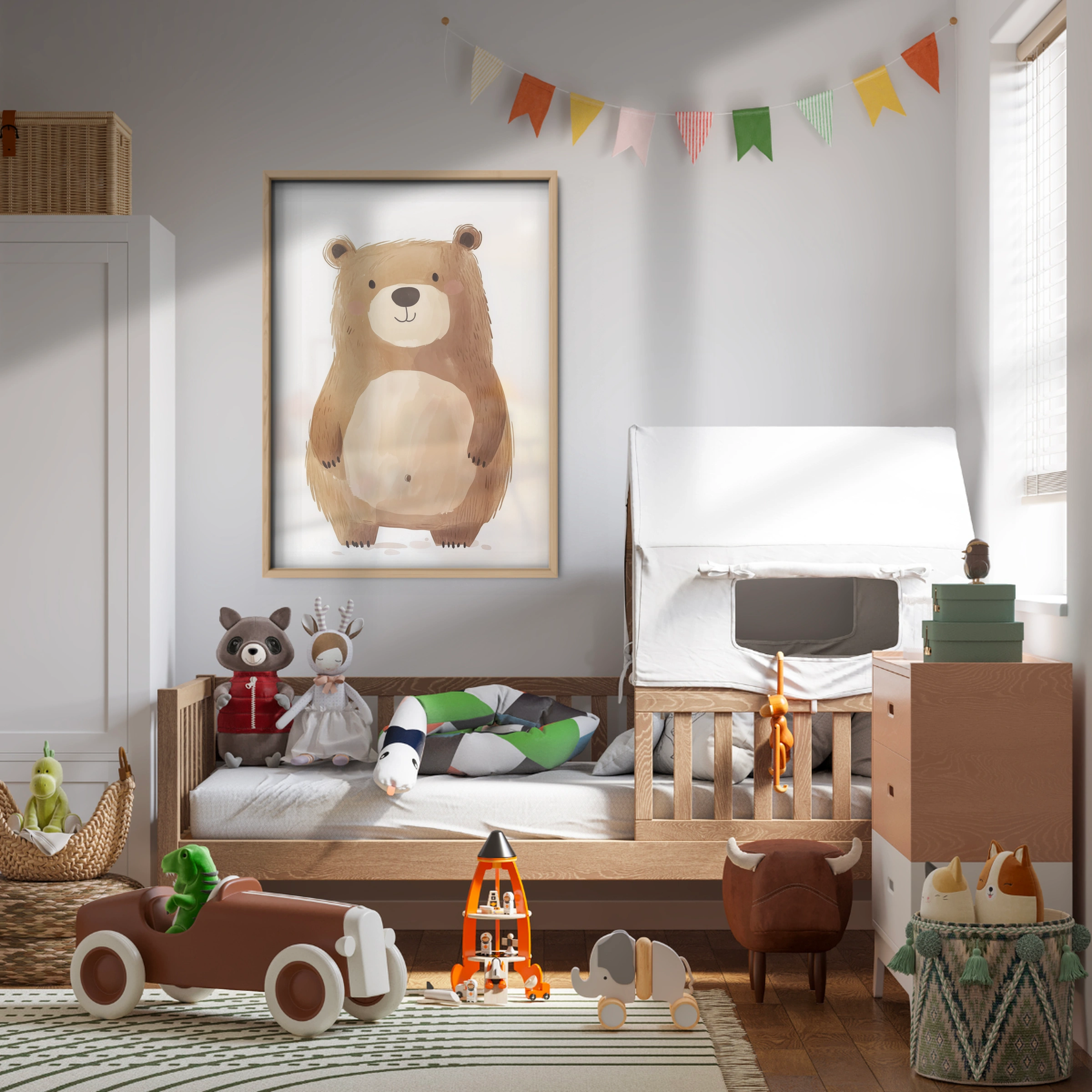 Standing Bear Nursery Print