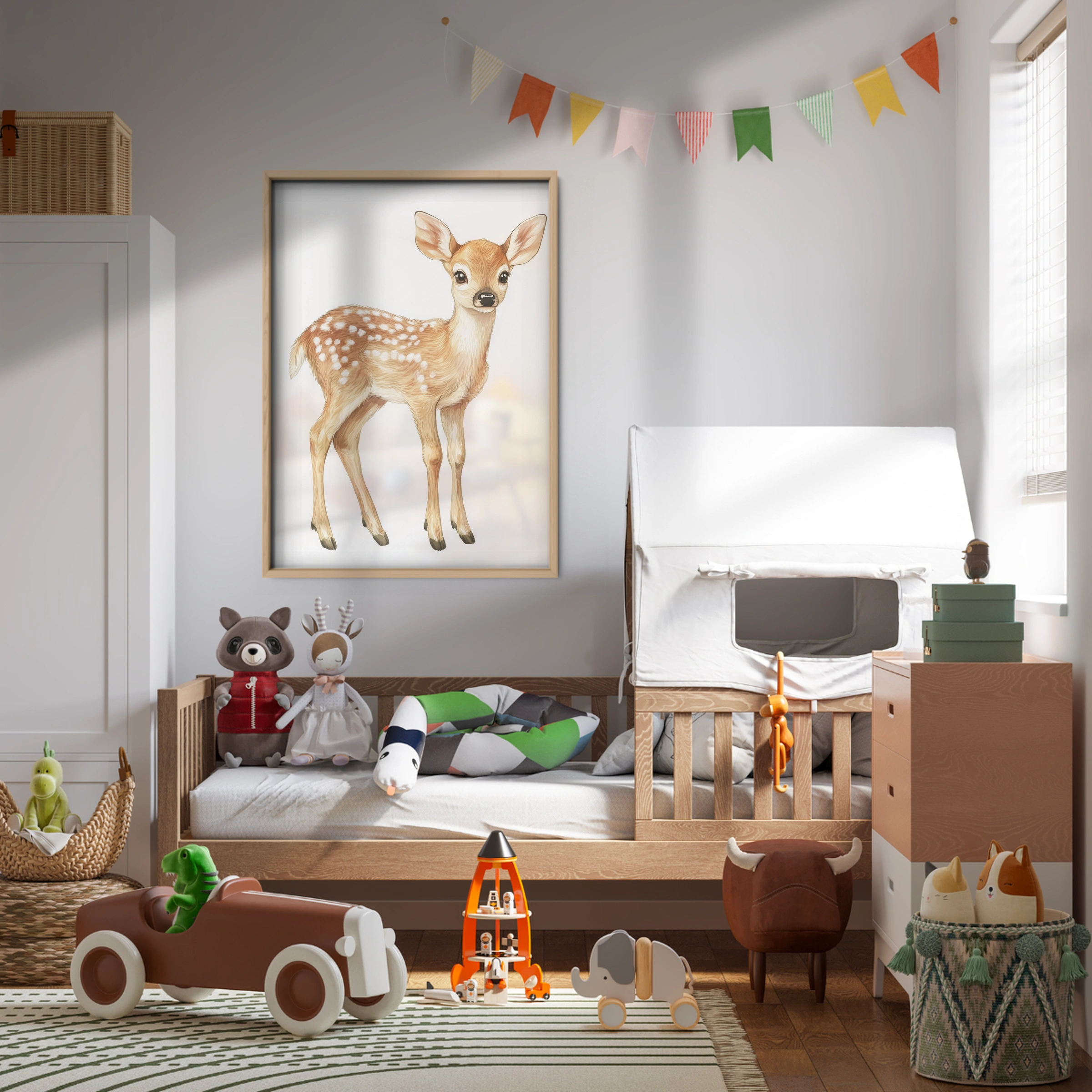 Standing Fawn Nursery Print