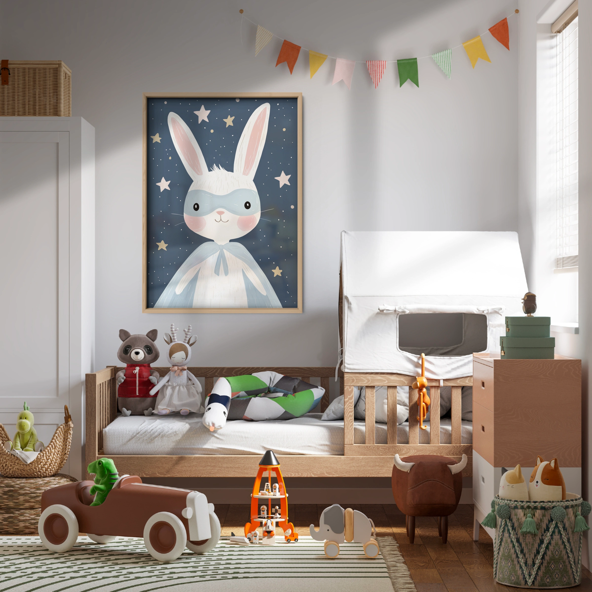 Starry Bunny Nursery Print