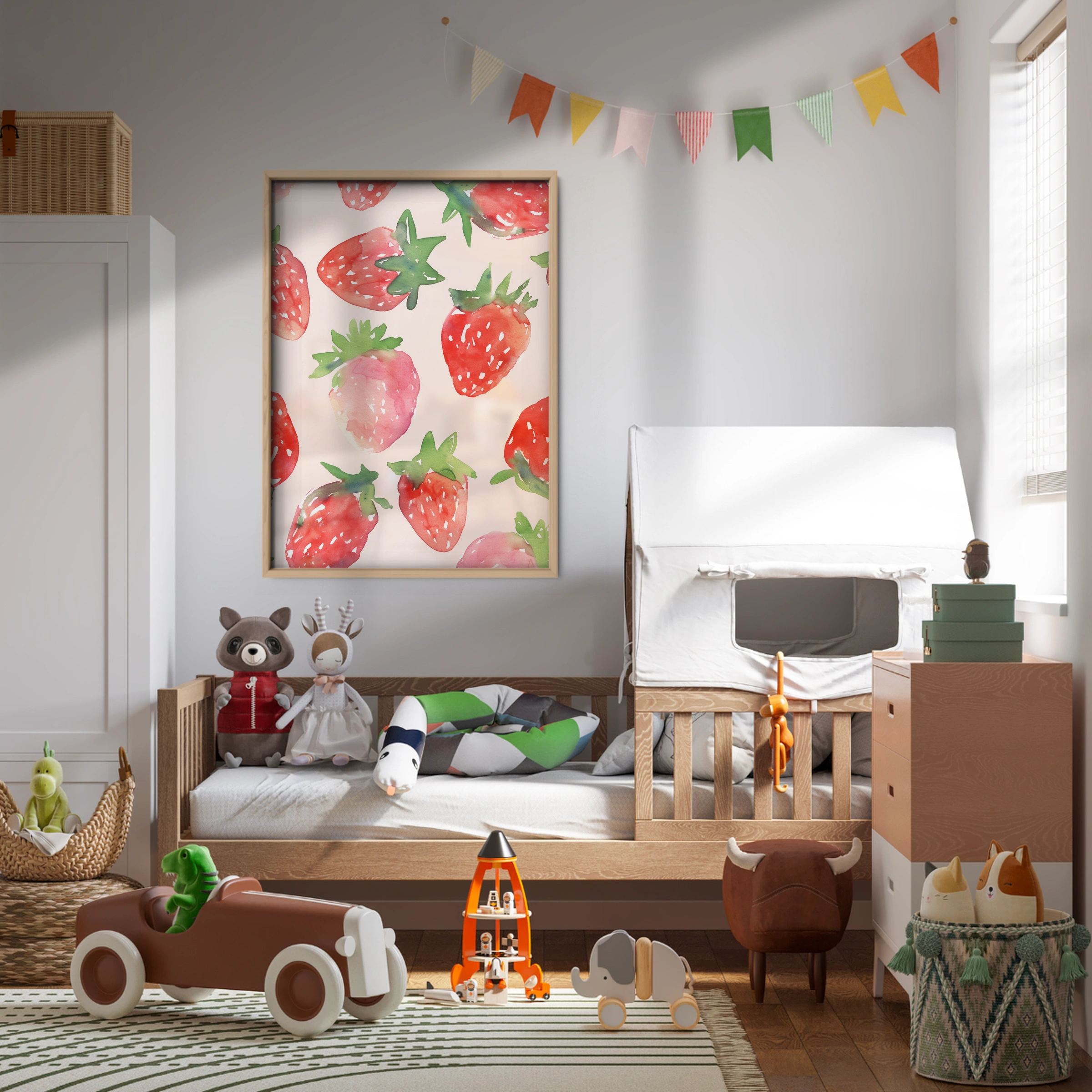 Strawberries Nursery Print