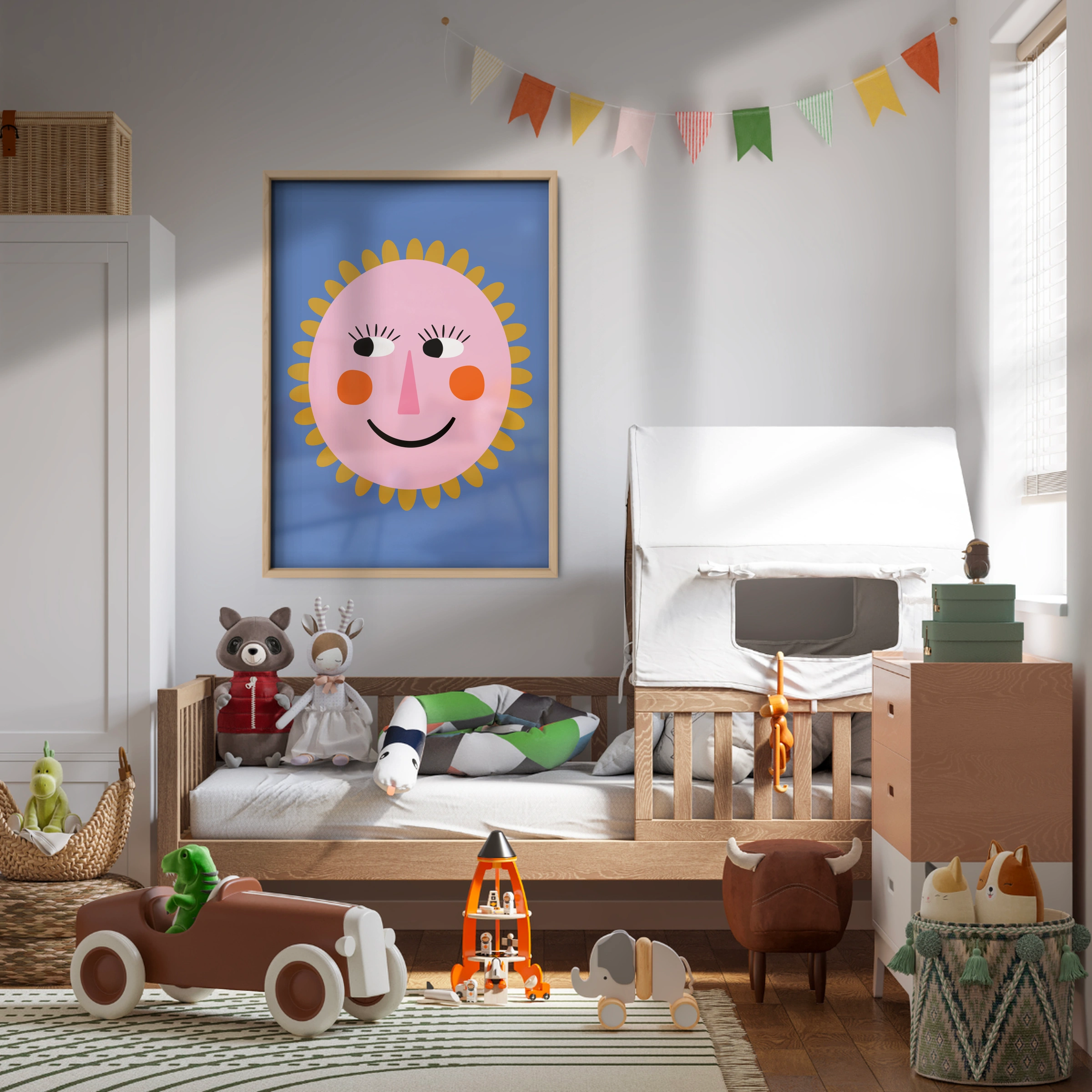 Sun Face Nursery Print