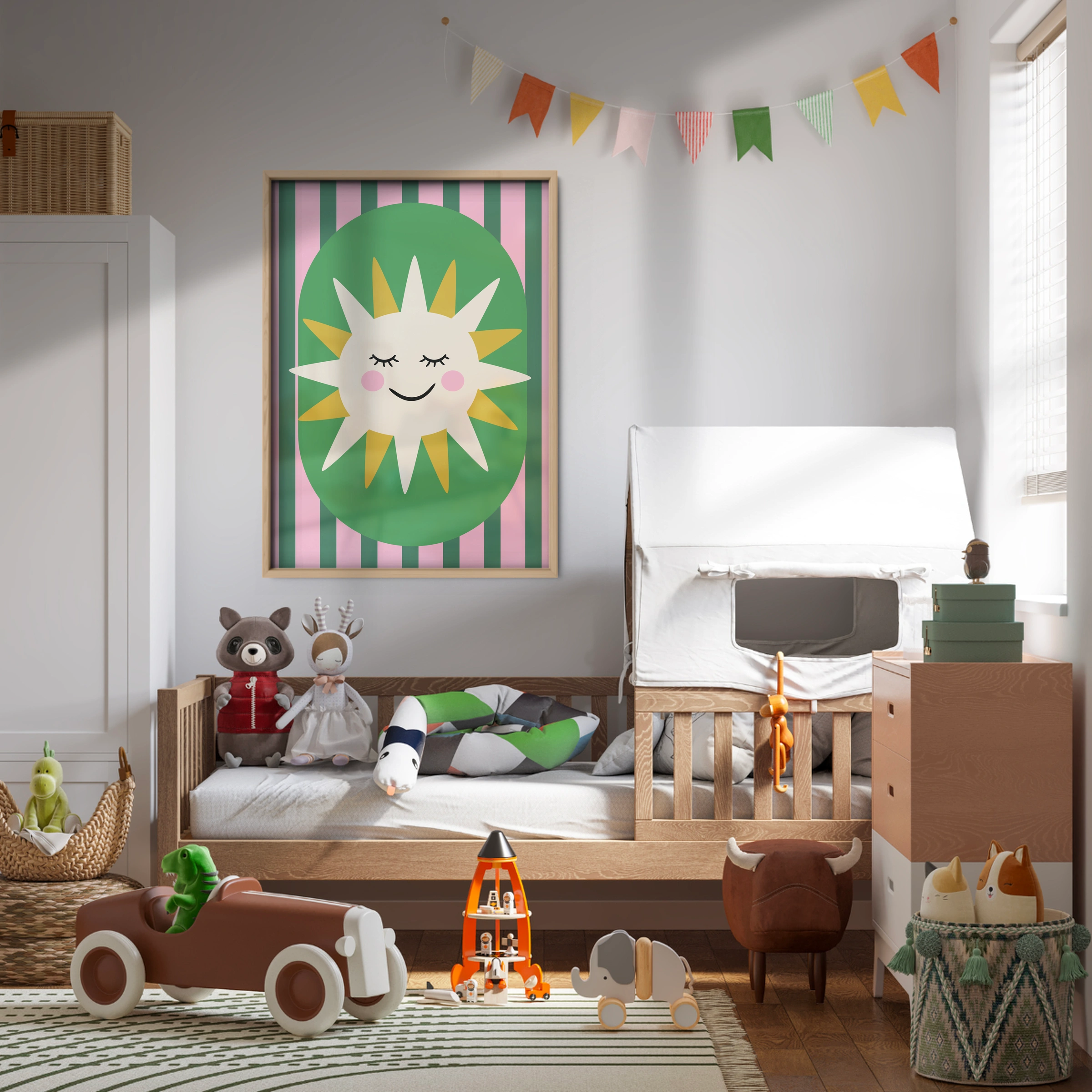 Sunshine Face Nursery Print