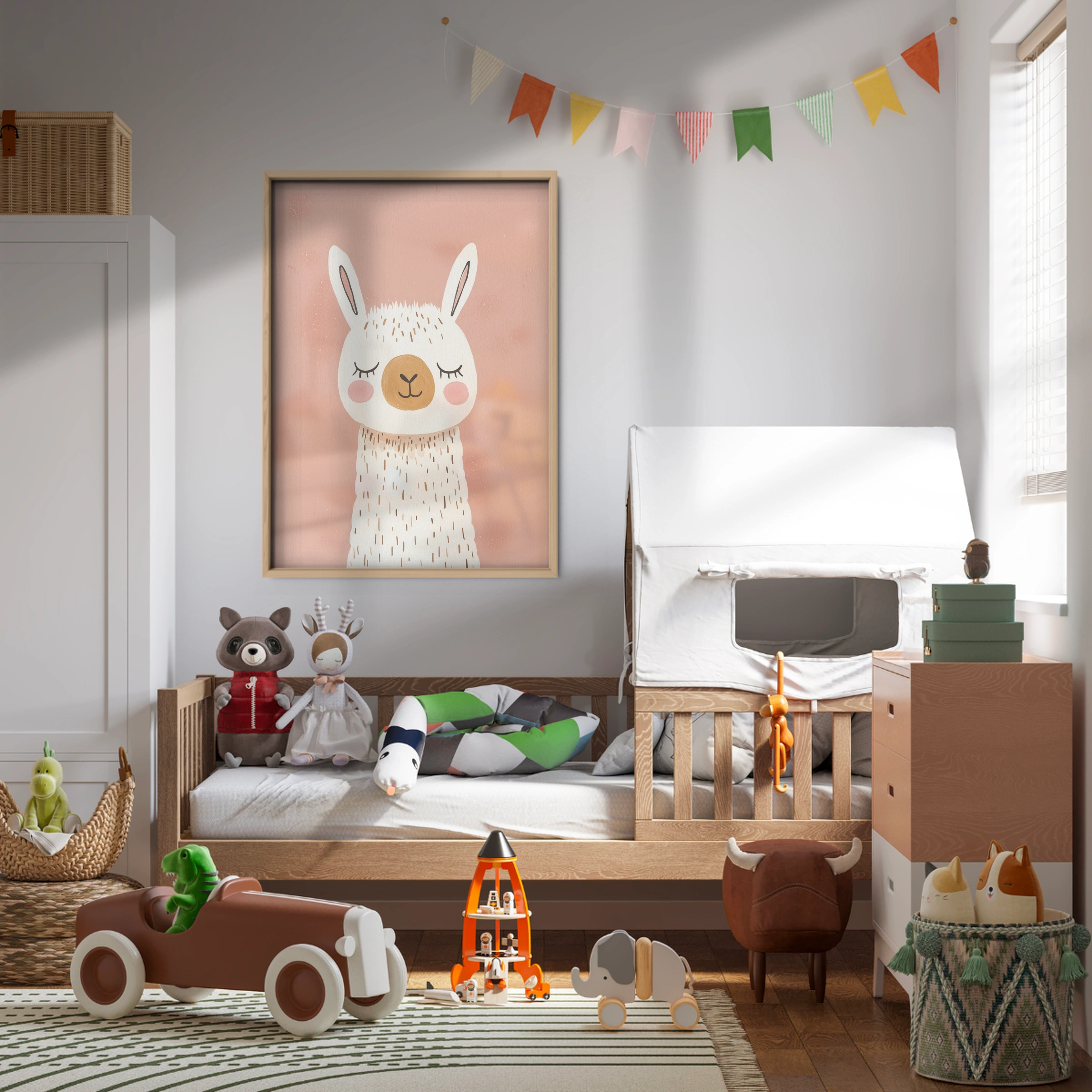 Sweet Llama Nursery Print