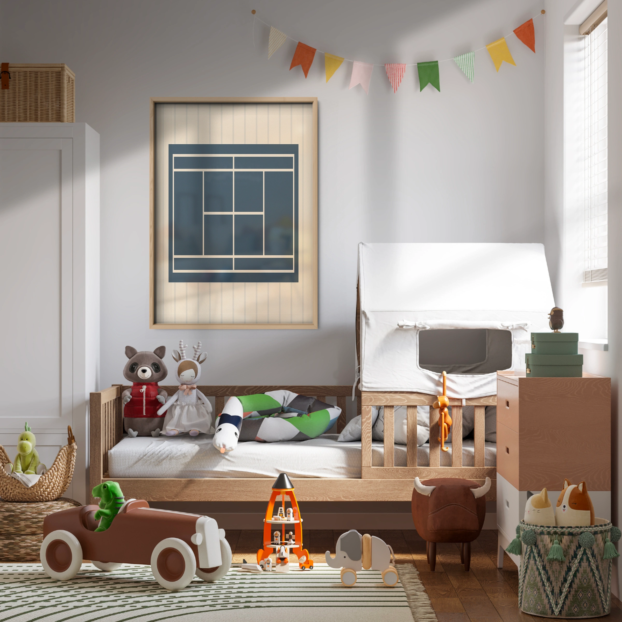Tennis Court Nursery Print