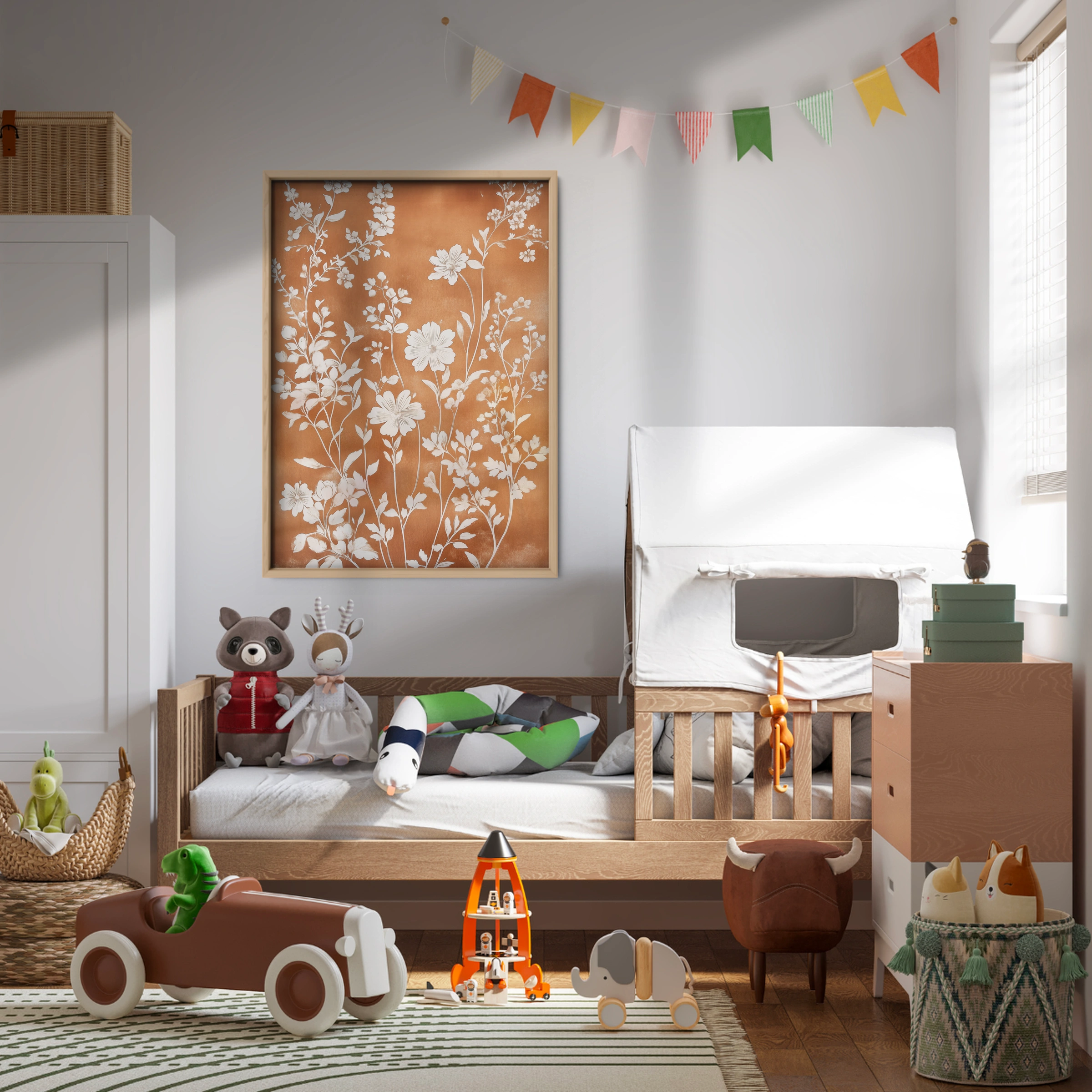 Terracotta Blossom Nursery Print