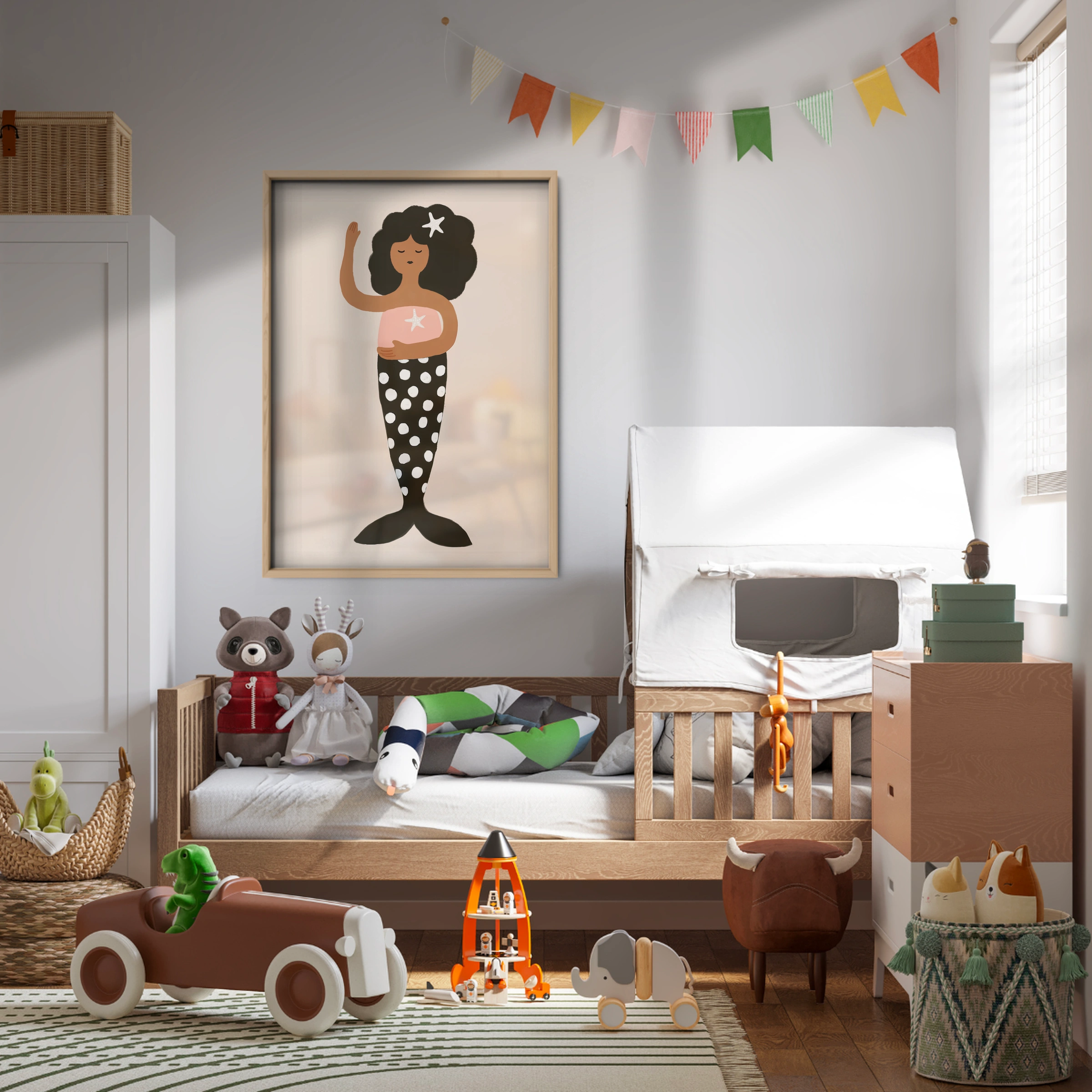 Terracotta Mermaid Nursery Print