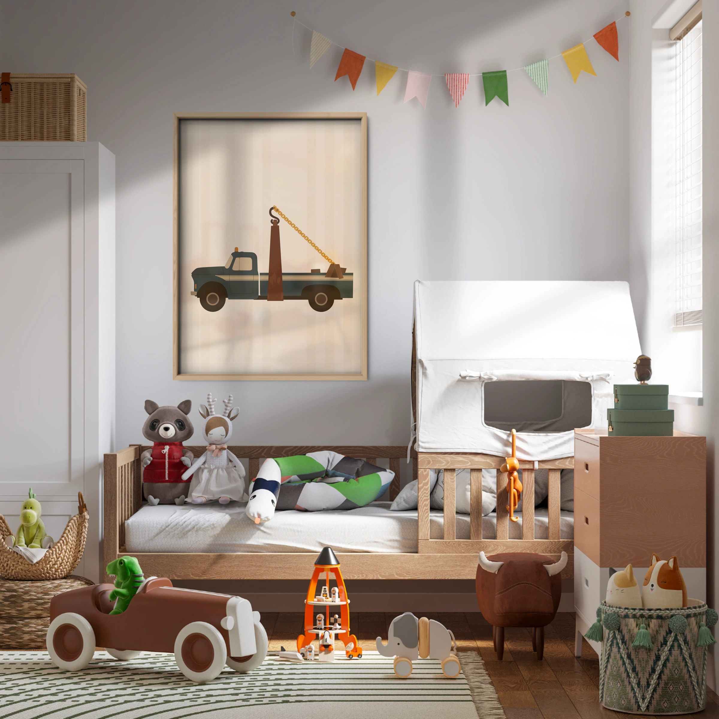 Tow Truck Nursery Print