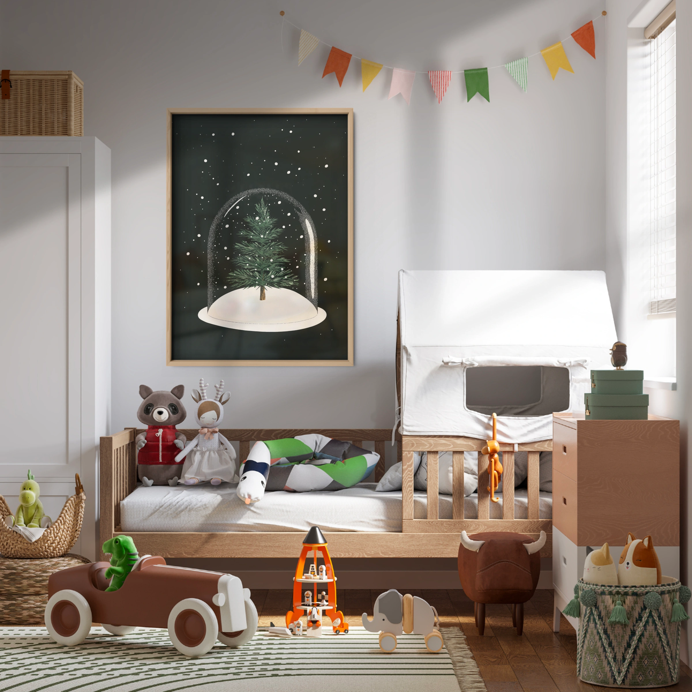 Tree in a Snow Globe Christmas Print