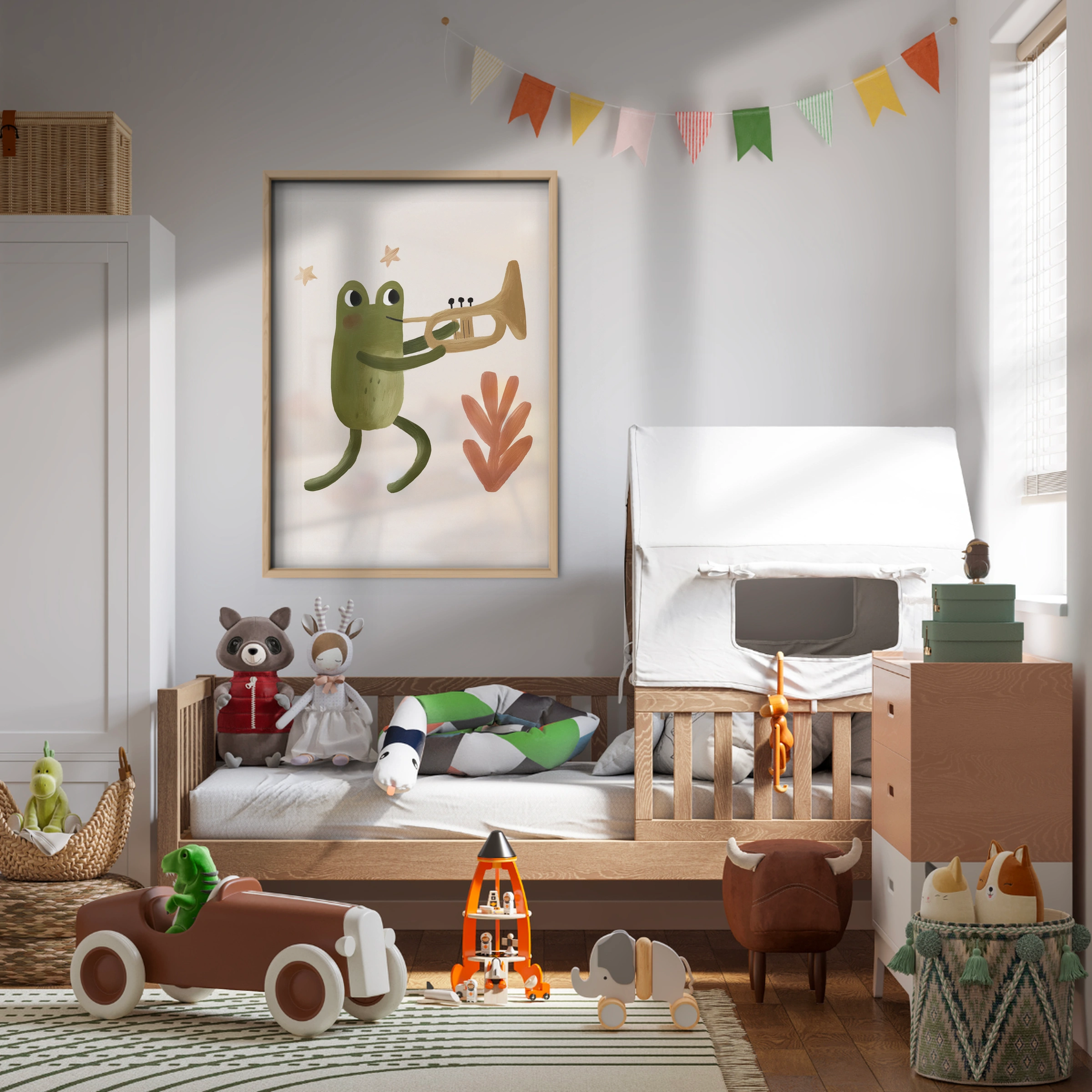 Trumpet Frog Nursery Print