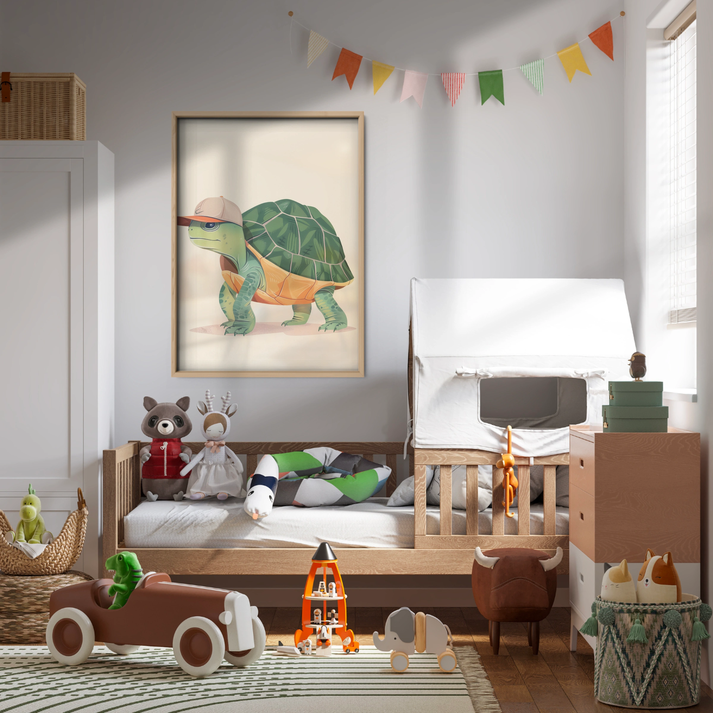 Turtle with a Cap Nursery Print