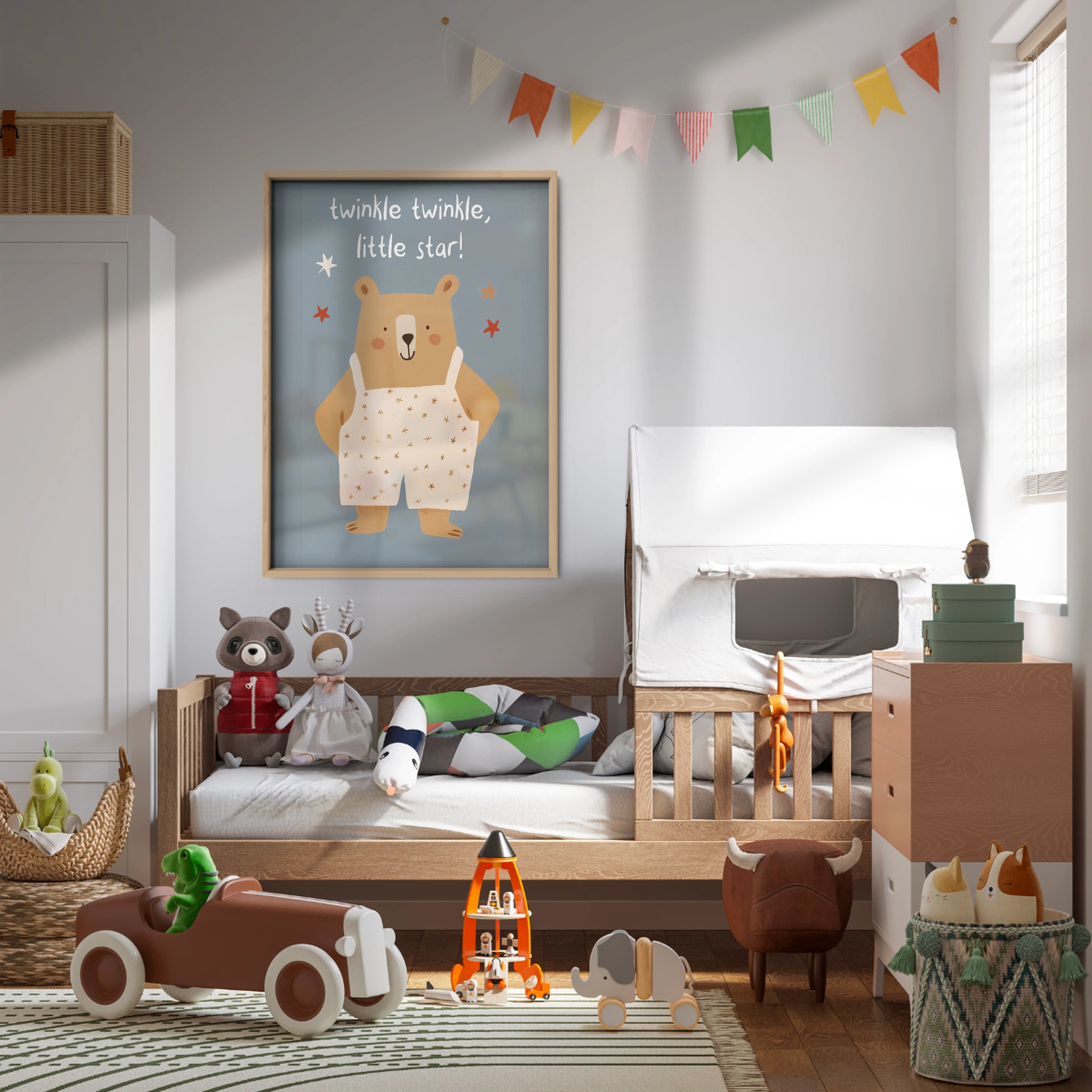 Twinkle Twinkle Bear Nursery Print