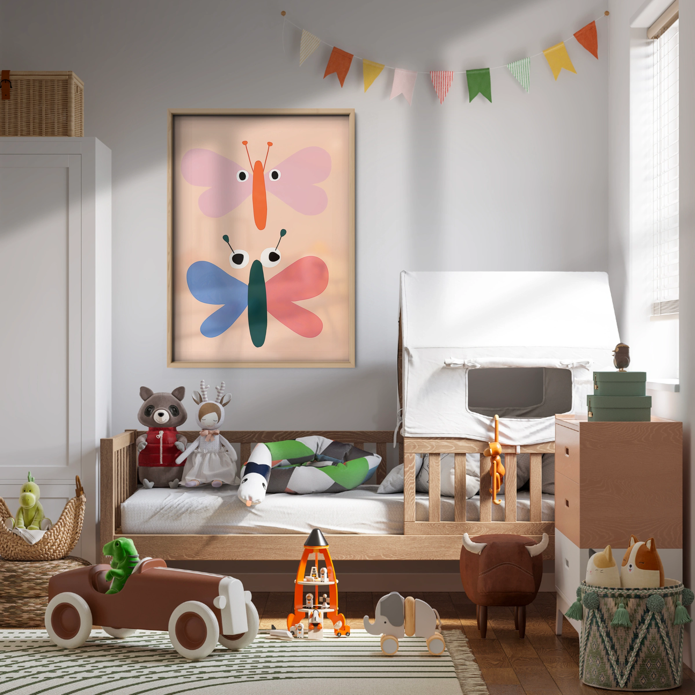 Two Butterflies Nursery Print