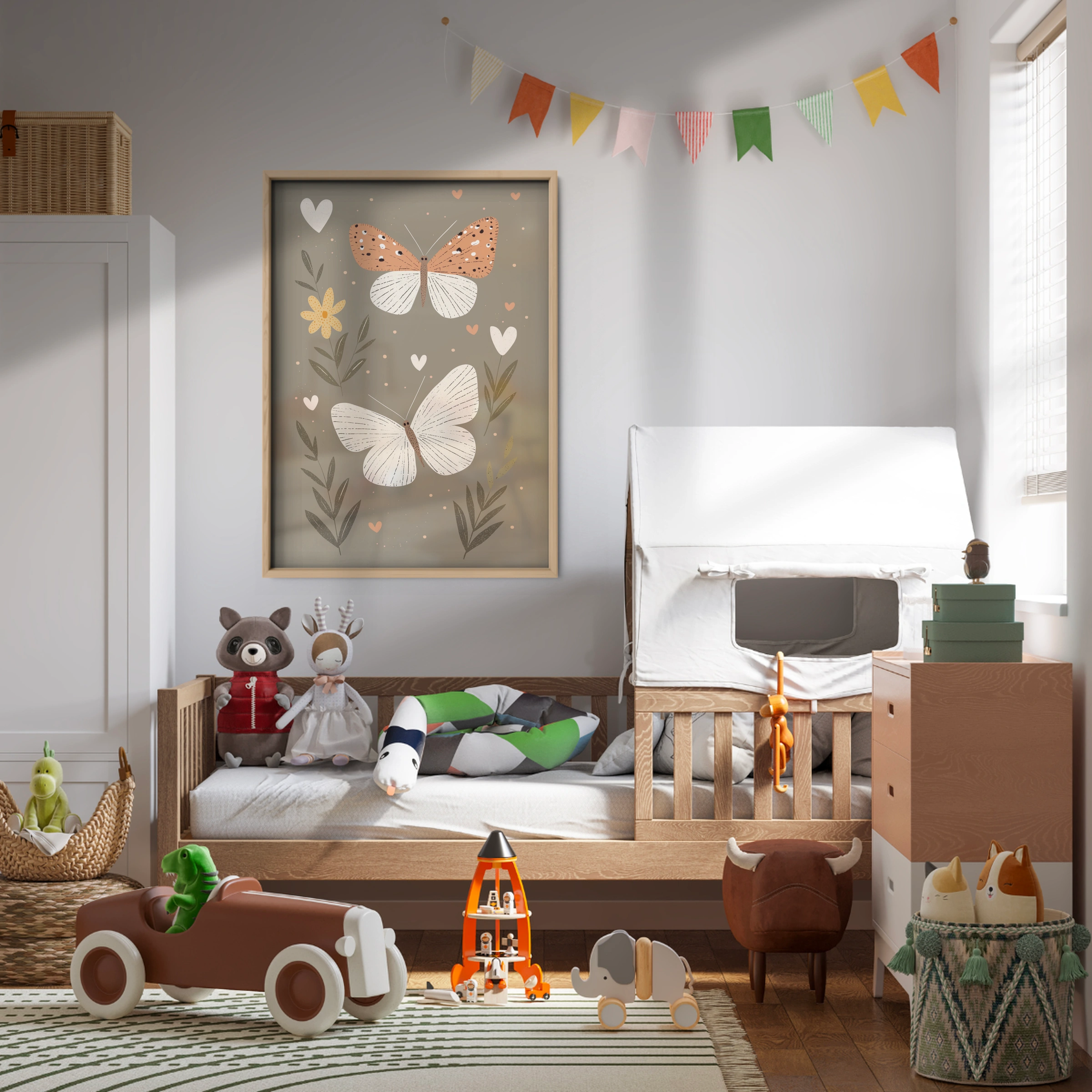 Watercolor Butterflies Nursery Print