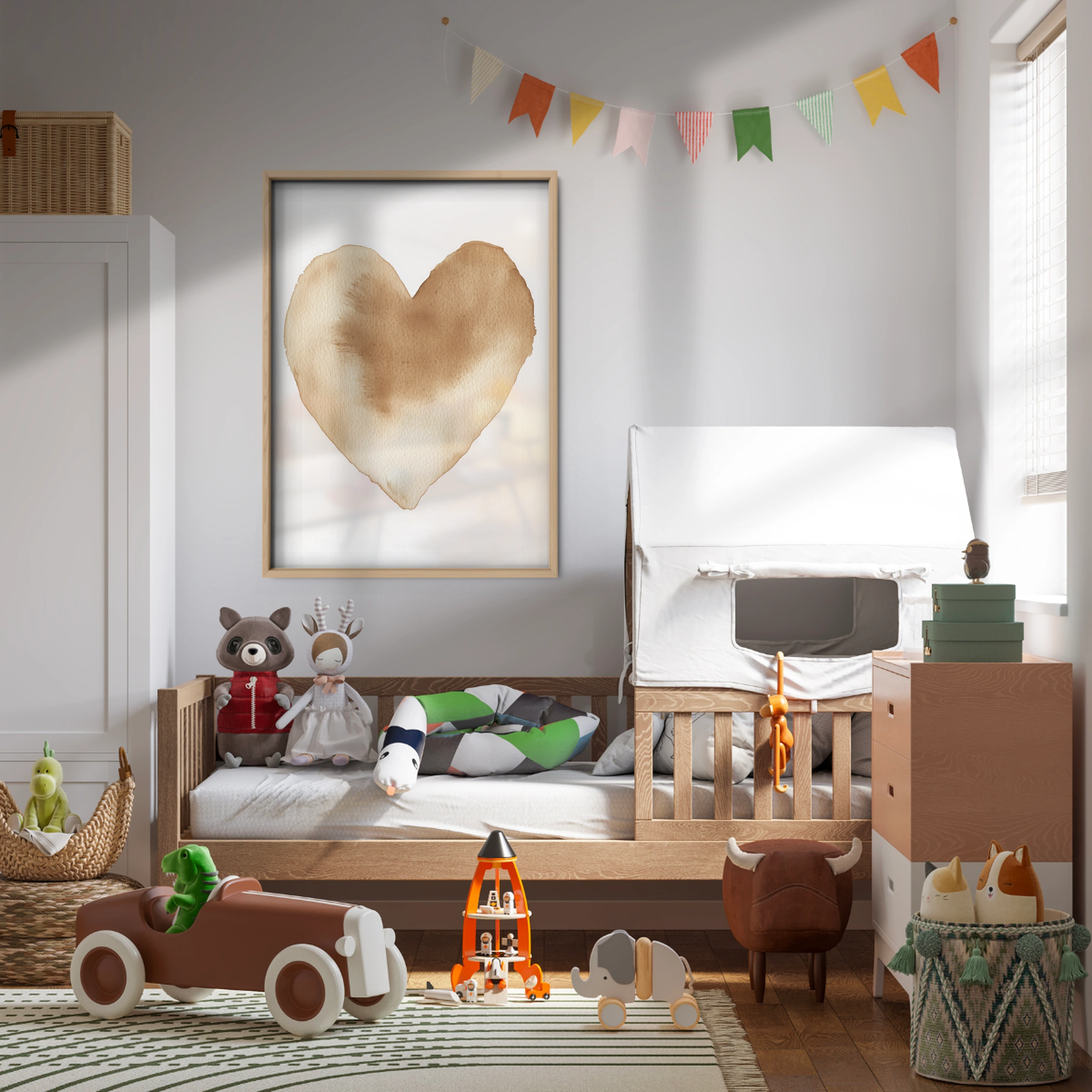 Watercolor Heart Nursery Print